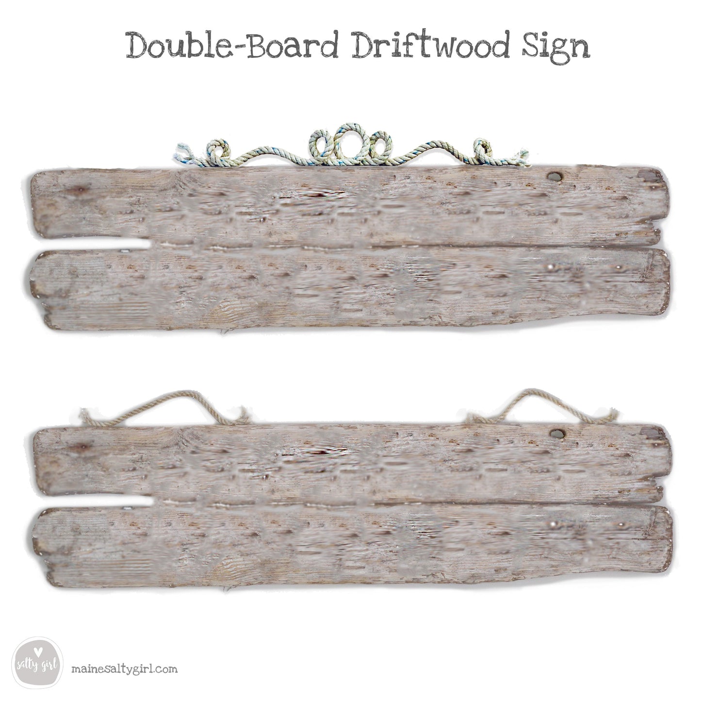 Custom Cottage Sign with Fishing Rope Hanger - DBL Boards