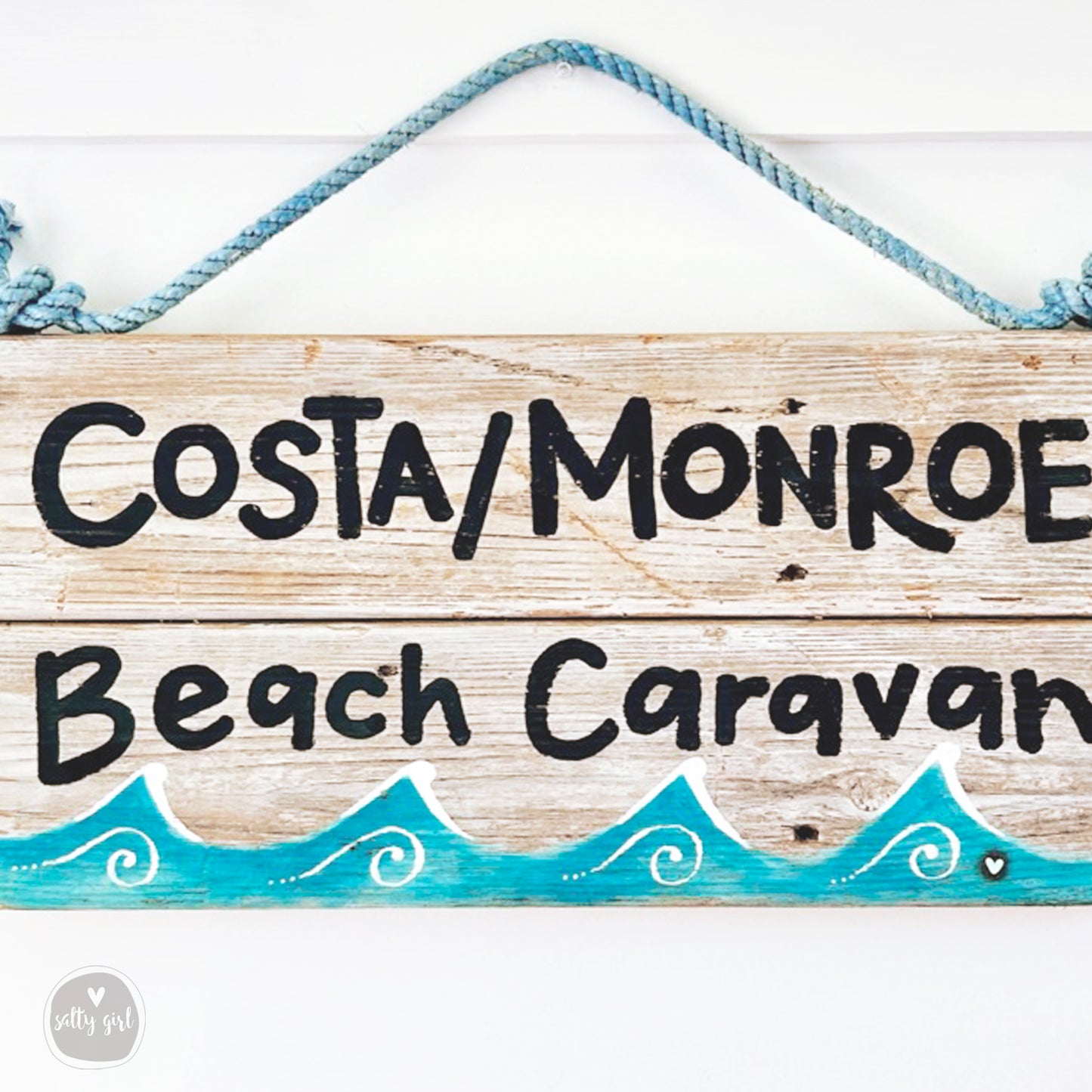 Custom Cottage Sign with Fishing Rope Hanger - DBL Boards