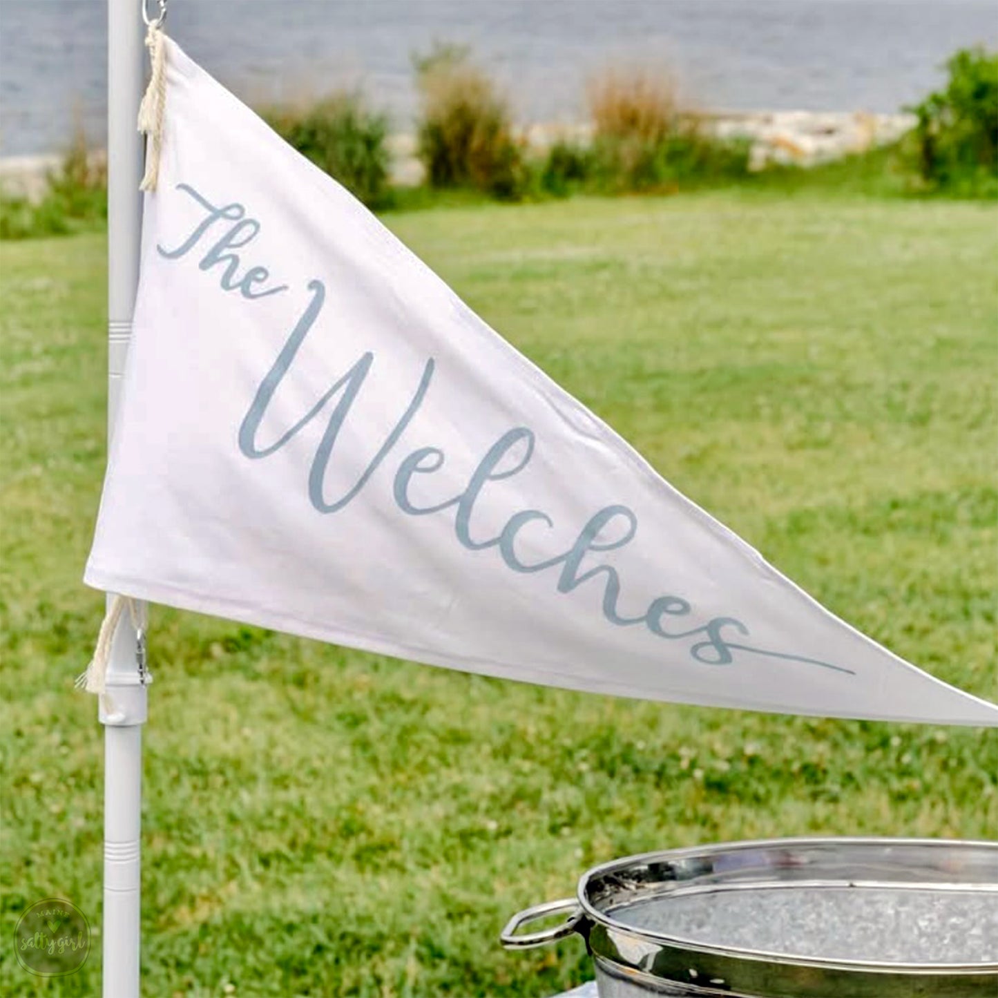 Personalized Wedding Pennant Flag – Large Custom Banner for Wedding Decor