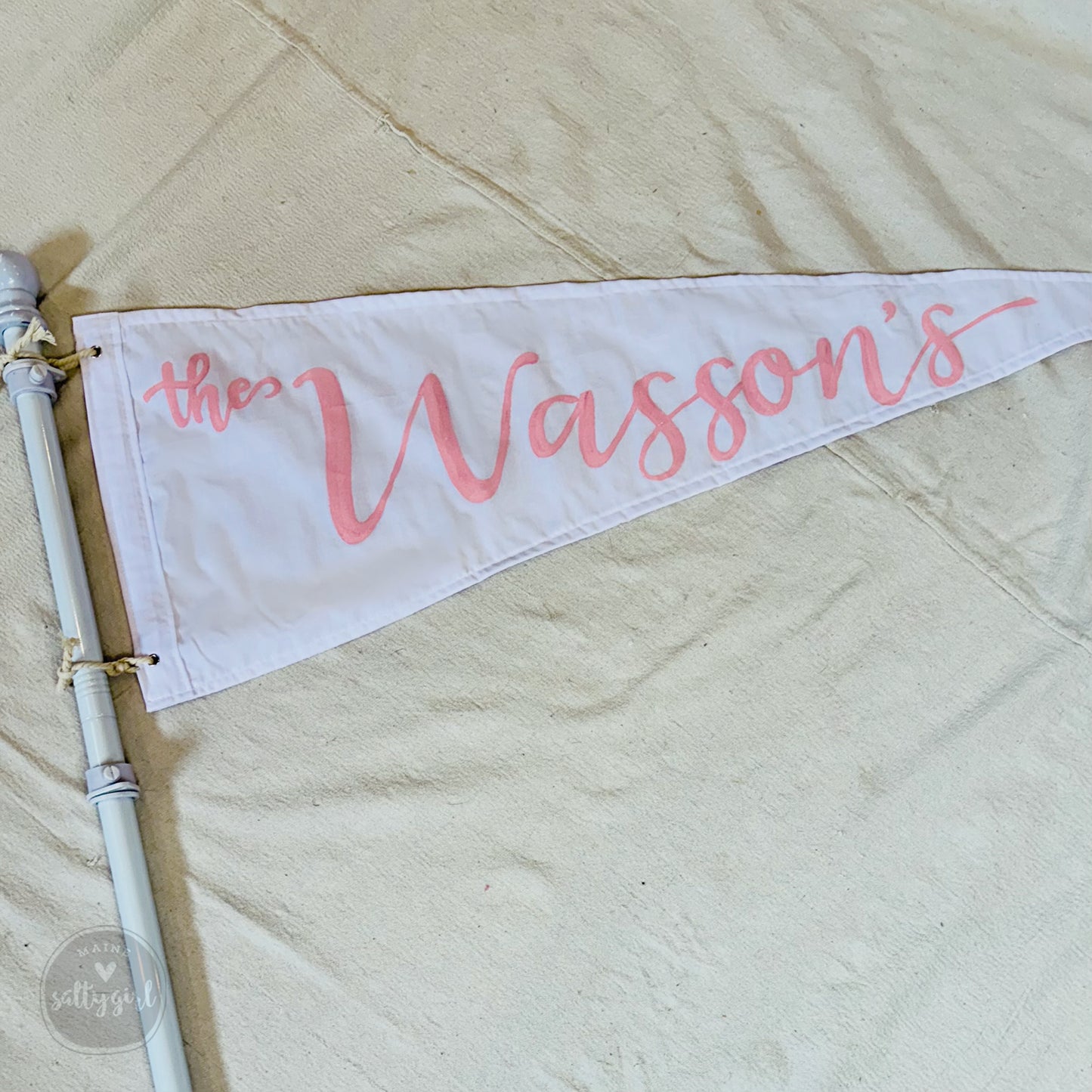 Personalized Wedding Pennant Flag – Custom 13"x36" Banner for Wedding Decor