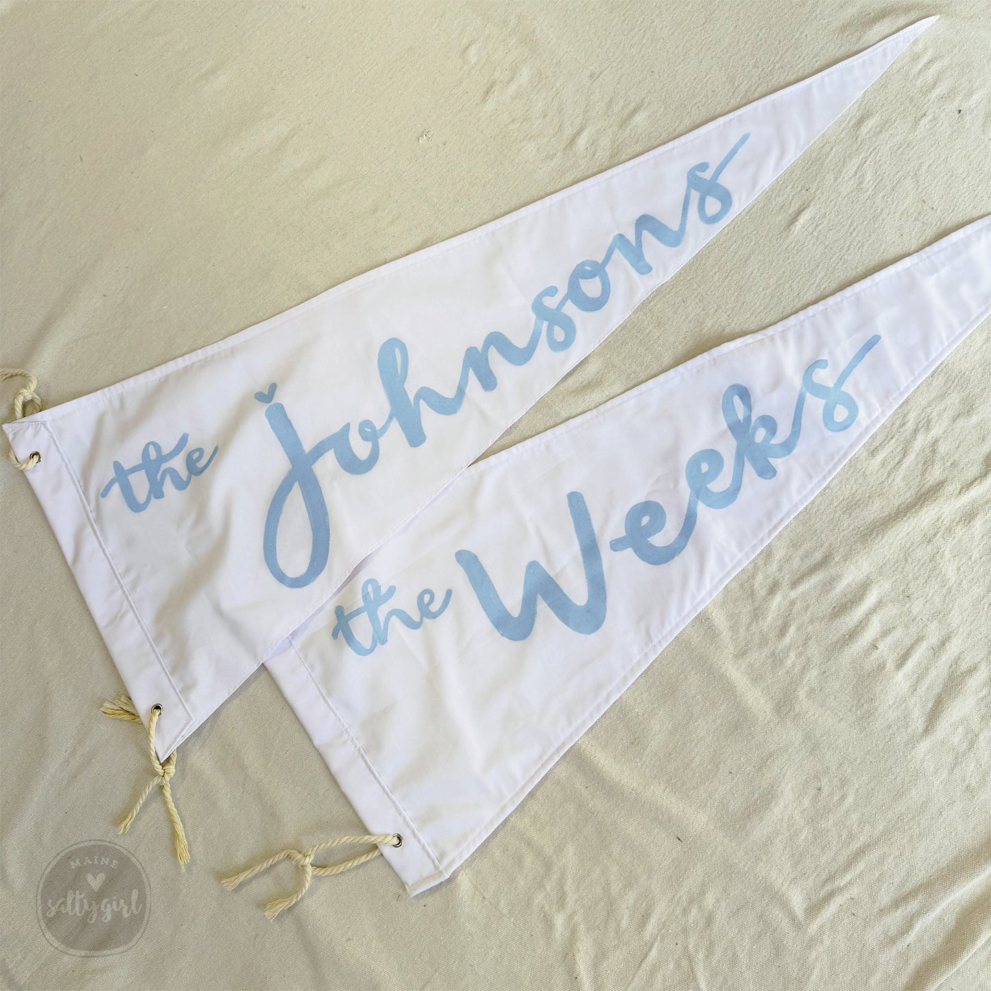 Personalized Wedding Pennant Flag – Custom 13"x36" Banner for Wedding Decor