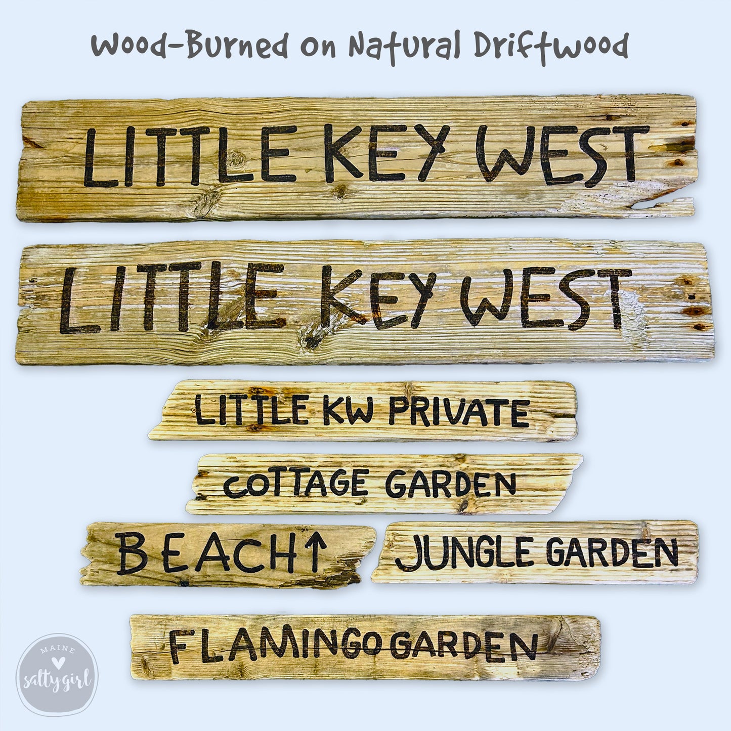 Wood Burned Custom Driftwood Sign