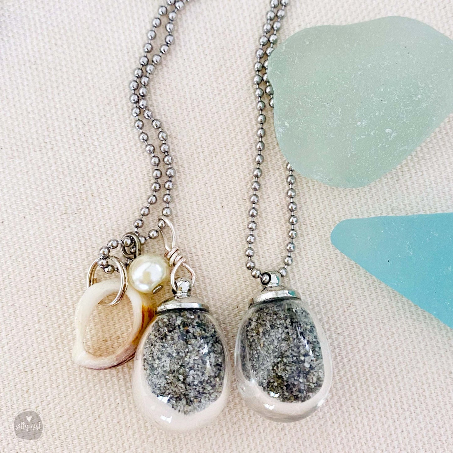 Beach Sand Jewelry - Maine Beach Sand Necklace & Earrings