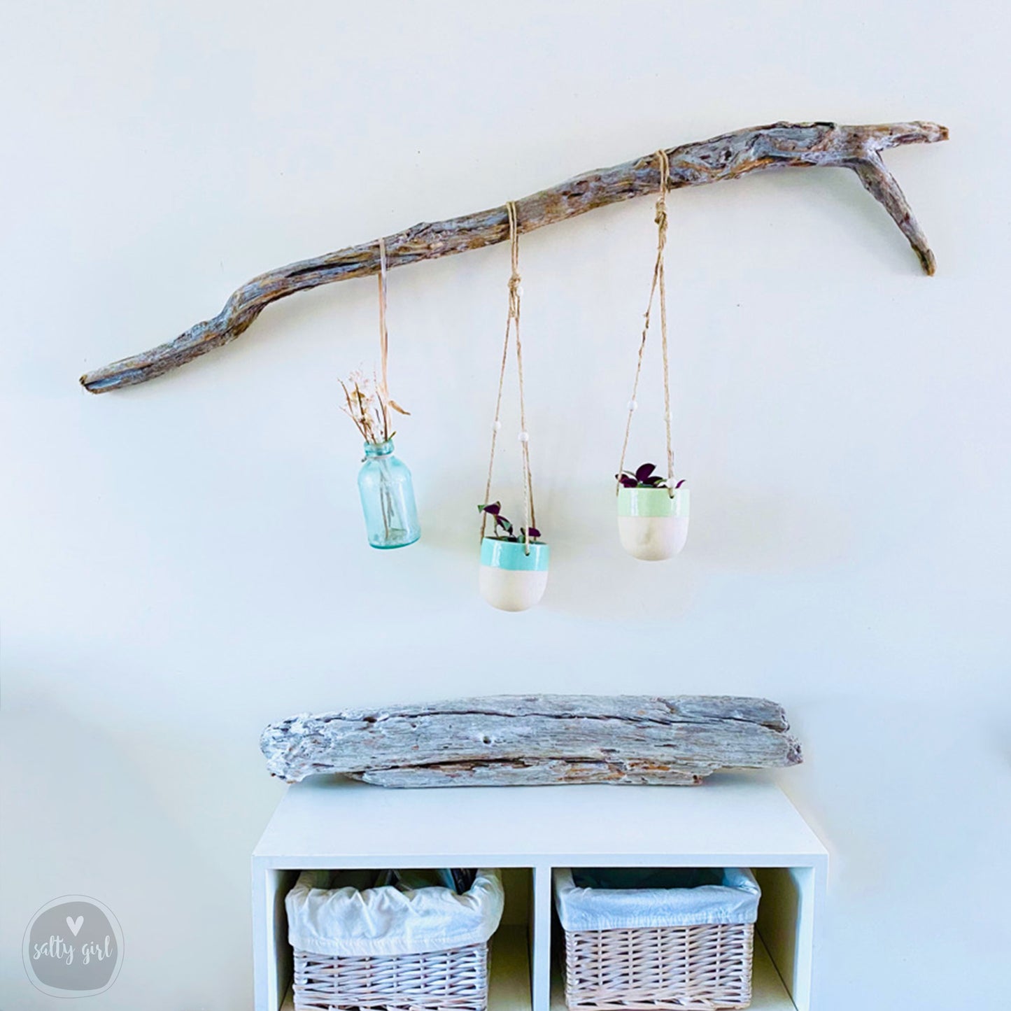 Driftwood Curvy Branch for Coastal Wall Decor