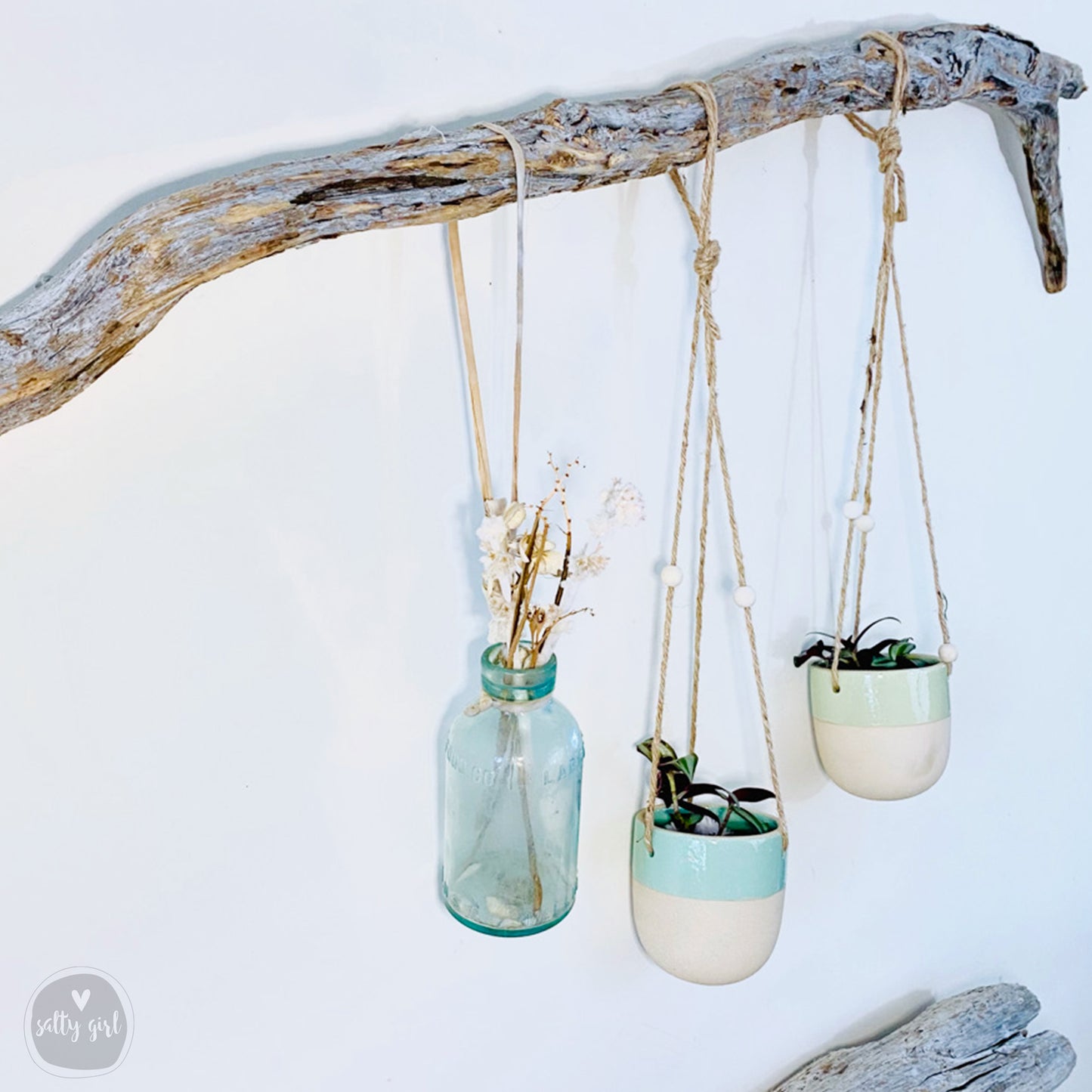 Driftwood Curvy Branch for Coastal Wall Decor