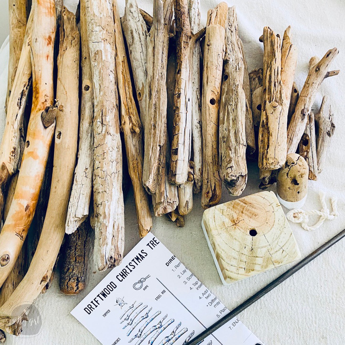 Driftwood Christmas Tree Kit with Easy Instructions