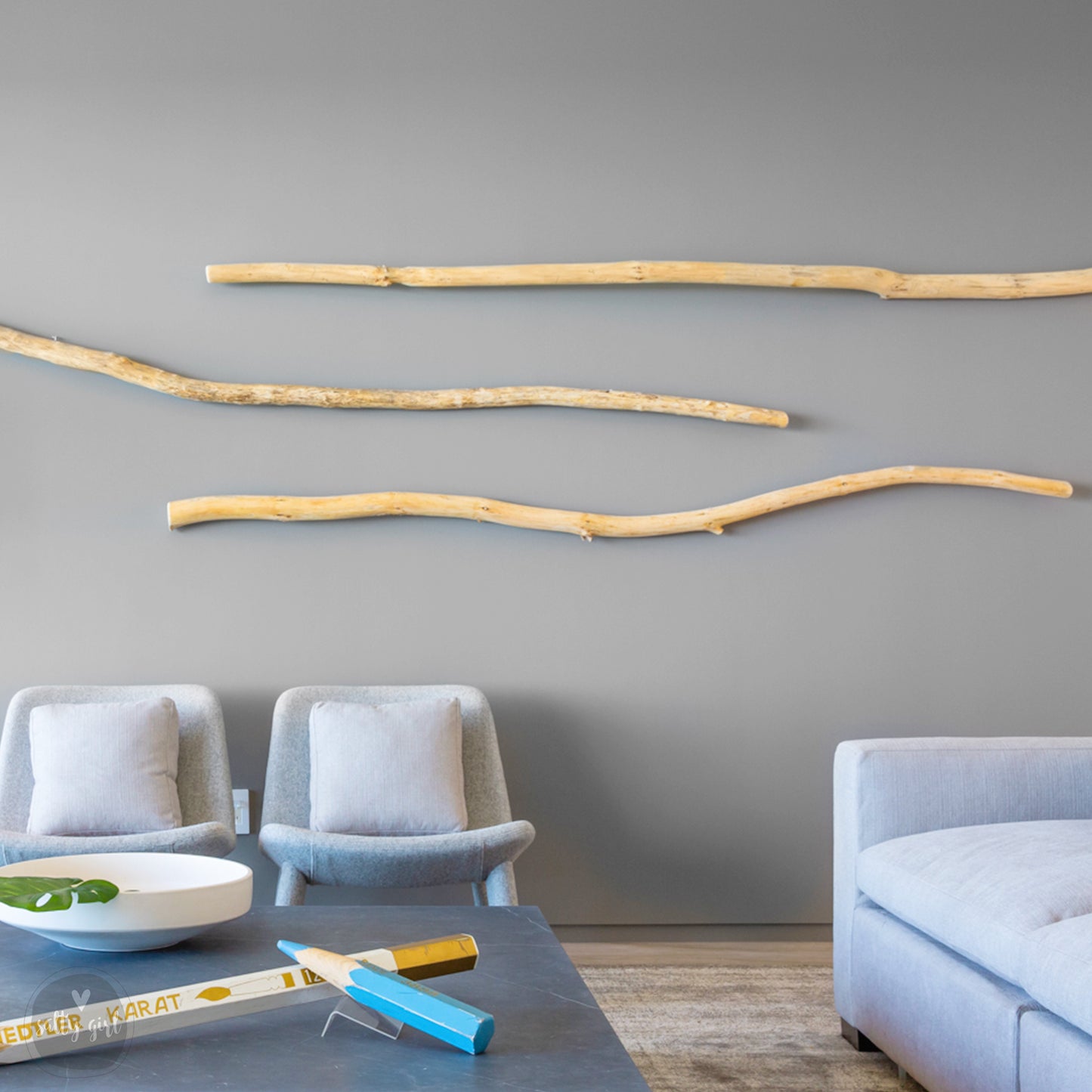 Large Driftwood Branch 7 FT for Coastal Wall Decor