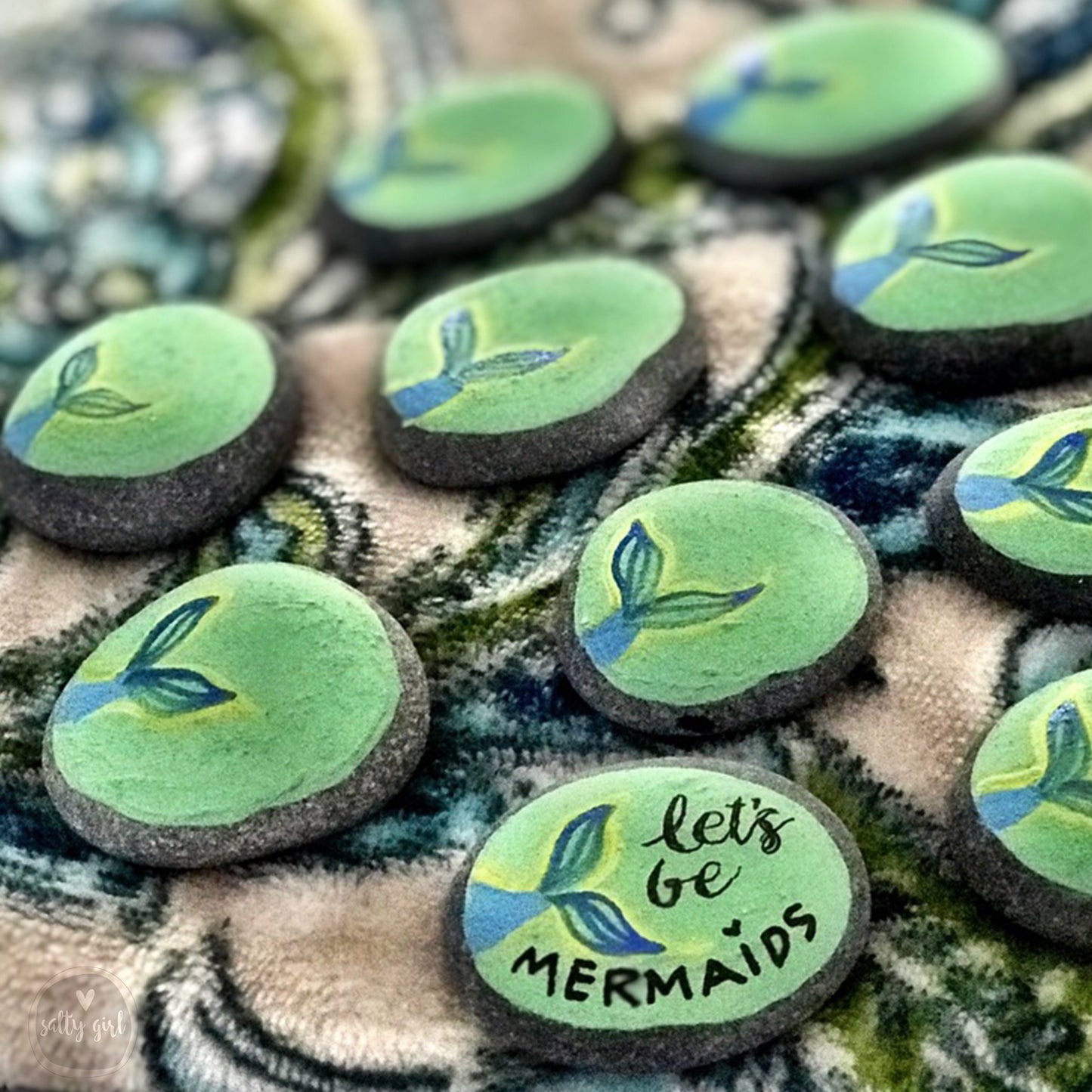 Painted Beach Stones with Whimsical Designs - custom event favors