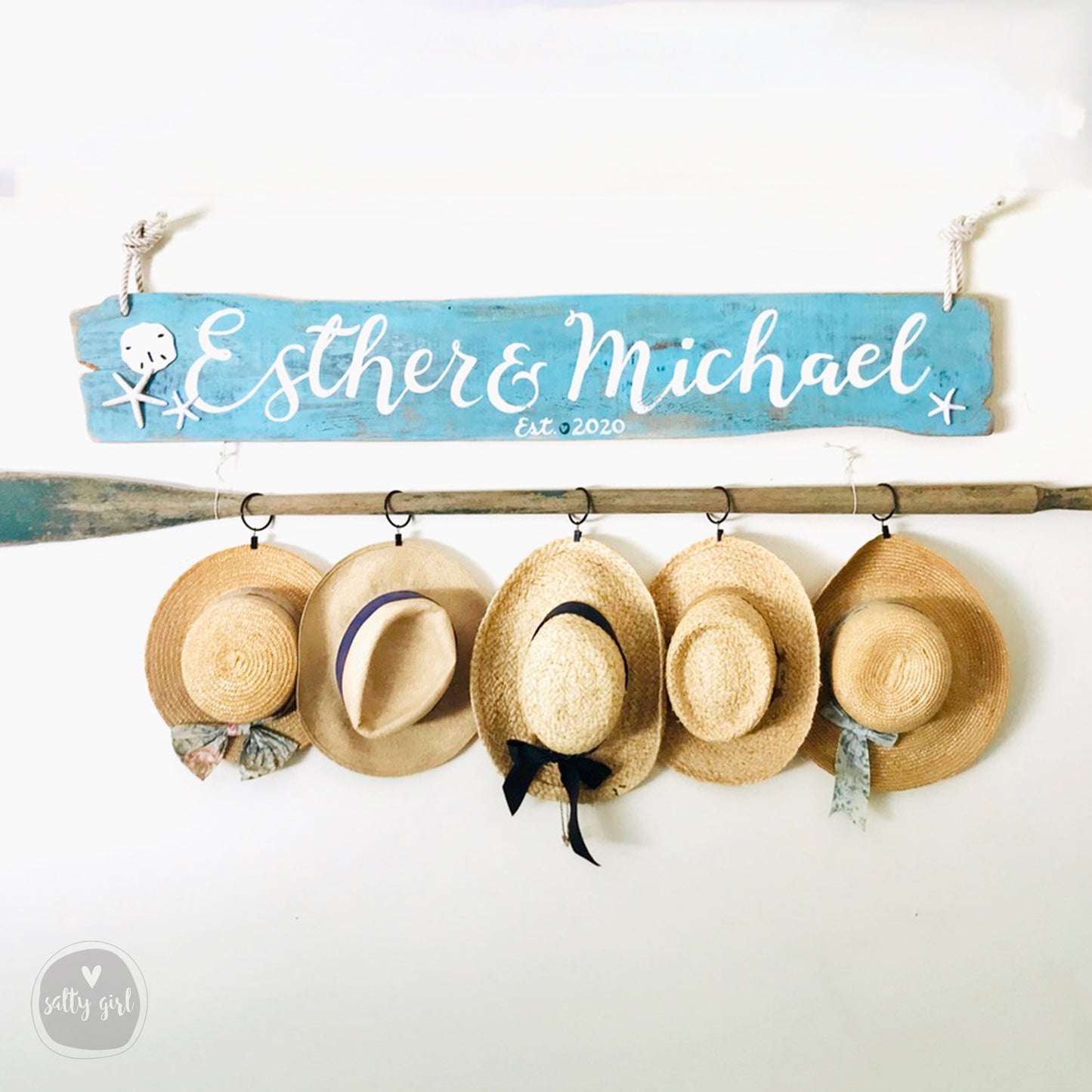 Oversized Custom Driftwood Sign 5-6 FT Wooden Headboard Wall Art with Rope Hanger