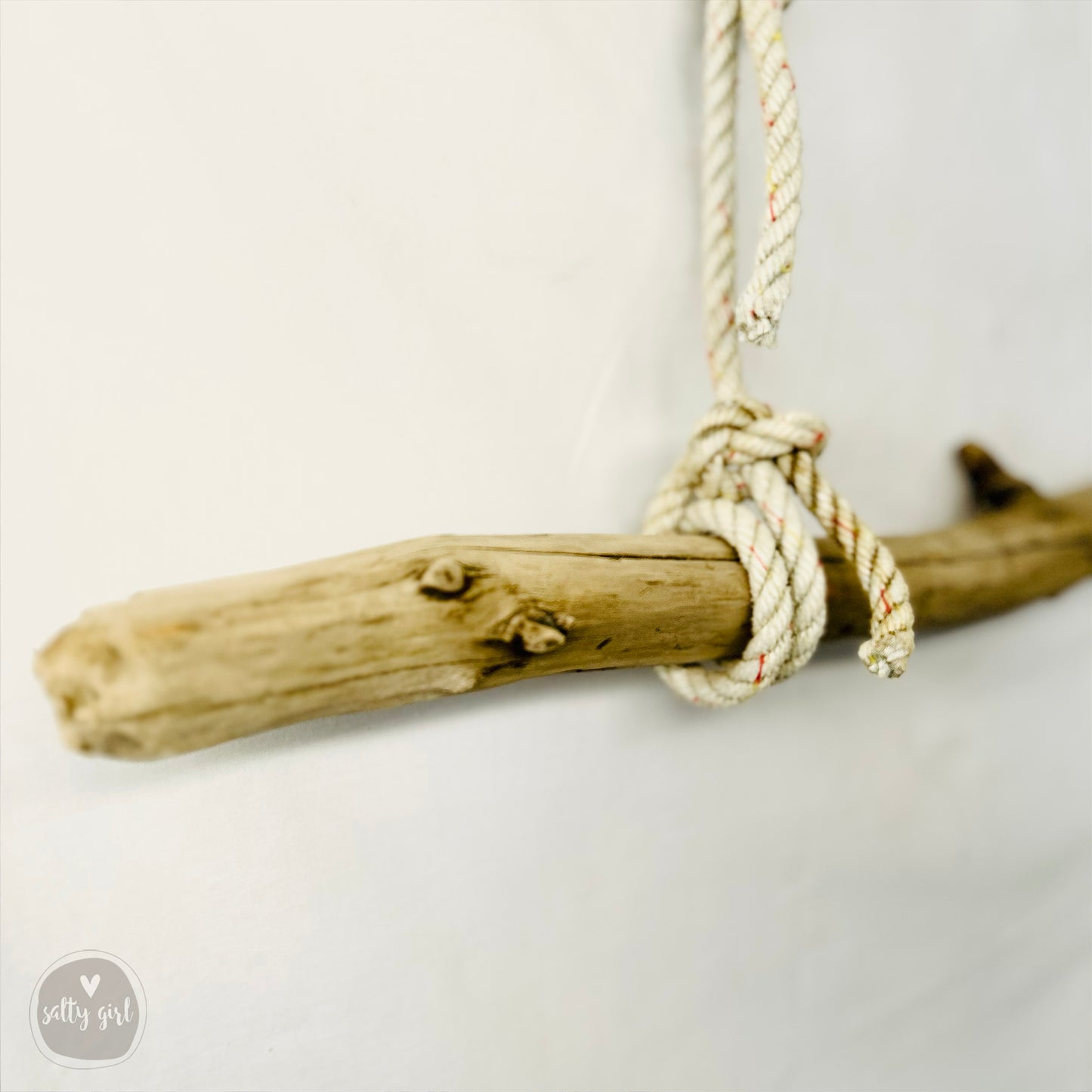 Driftwood Branch Clothes Rack | 36-72" Driftwood Rod with Fishing Rope Hanger