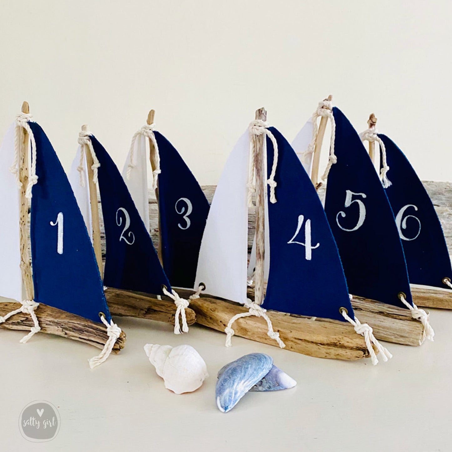 Sailboat Centerpiece Rental - 14" Wedding Table Number Boats