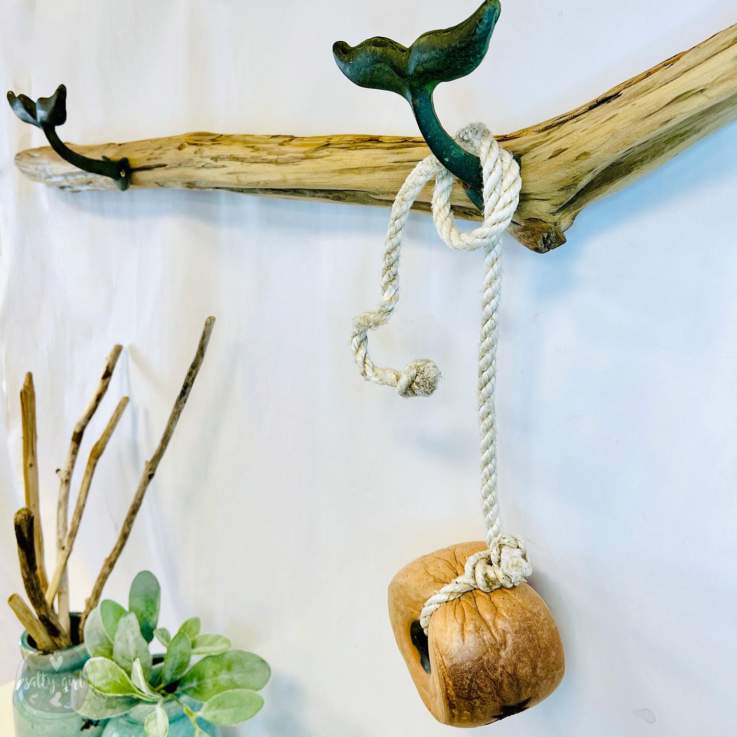 Driftwood Whale Tail Towel Rack 2-4 FT