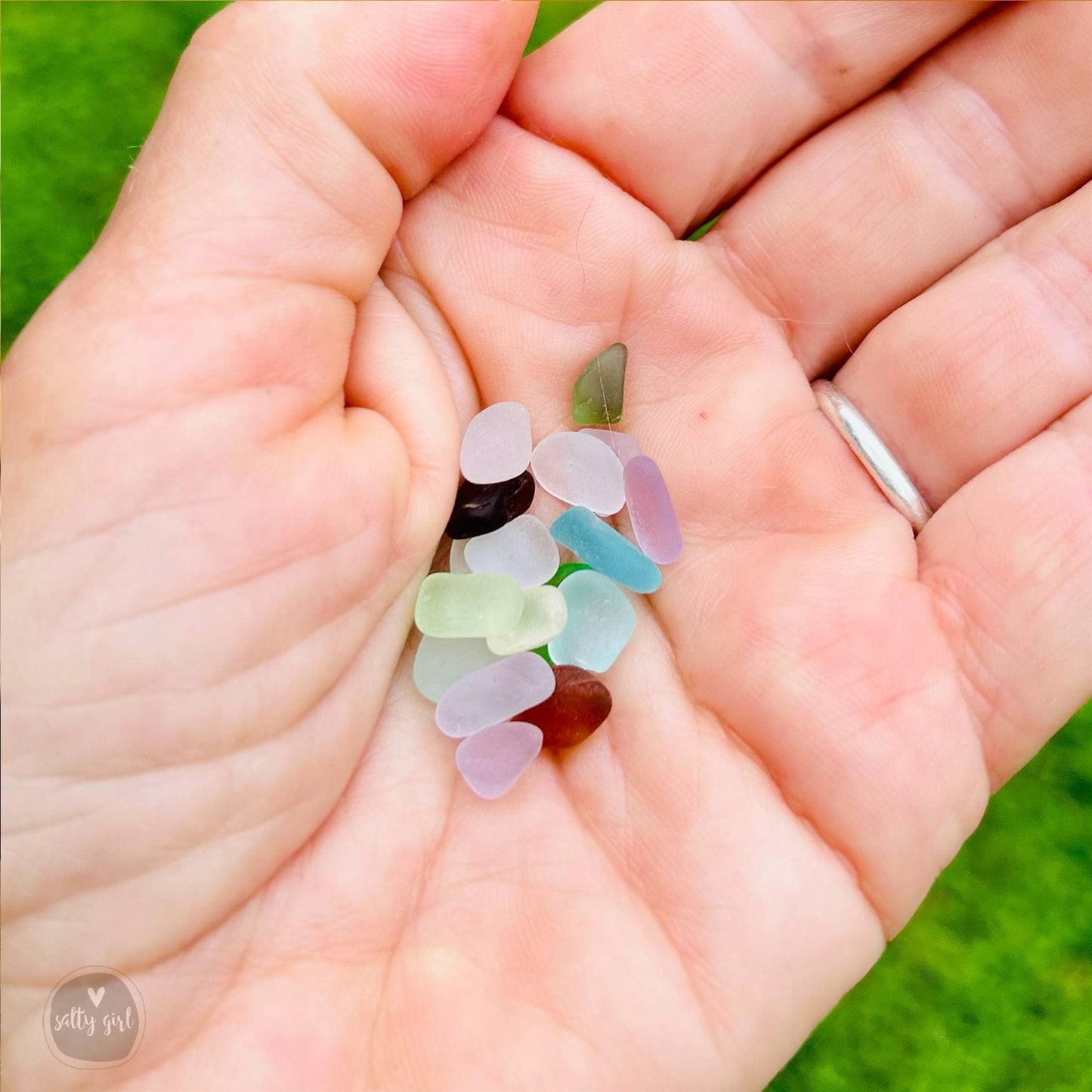 Sea Glass Teardrops - Tiny Mermaid Tears in a Mini Glass Jar - Genuine Sea Glass from Maine