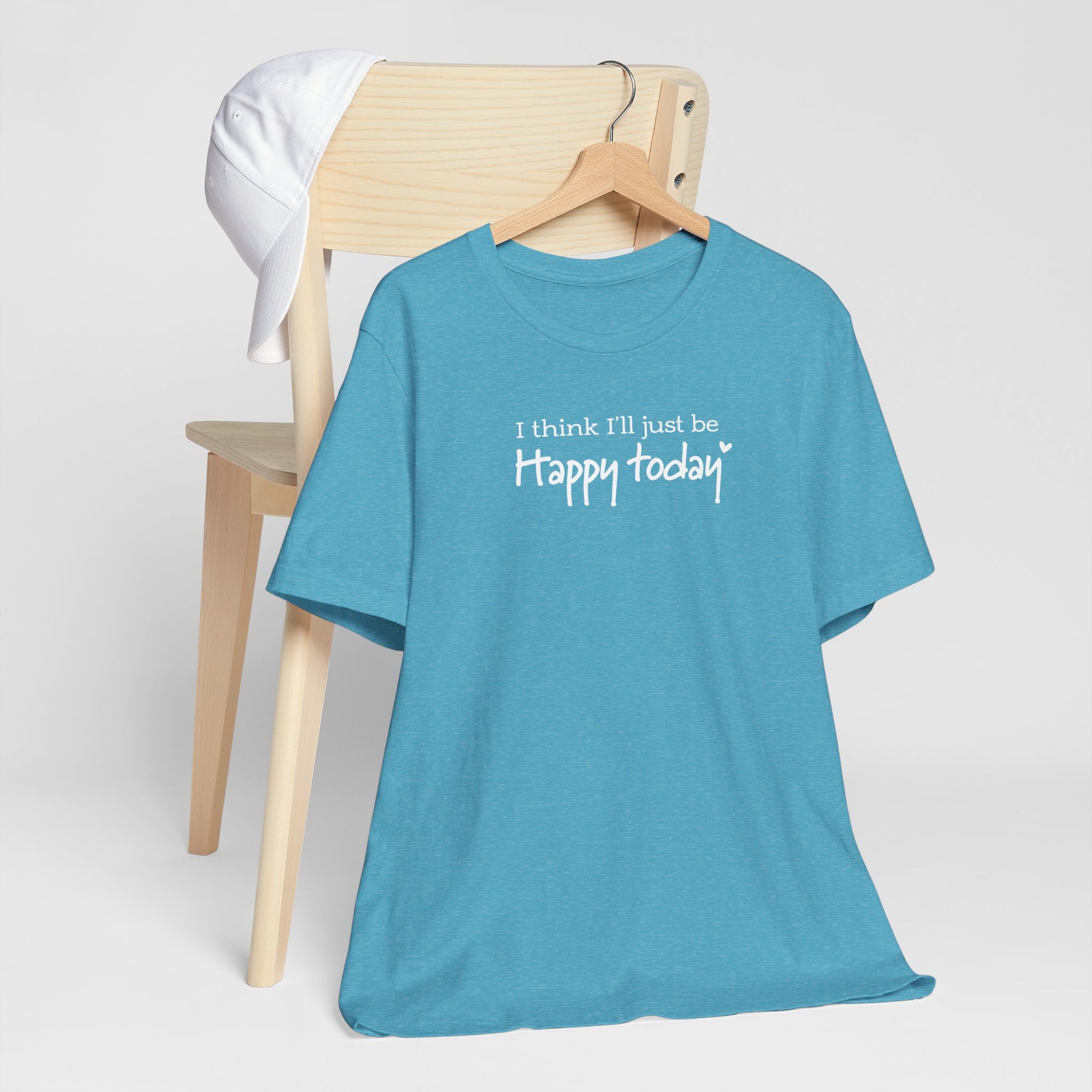 Happy Today Tee - Soft Cotton Casual Shirt With Positive Message & Relaxed Fit