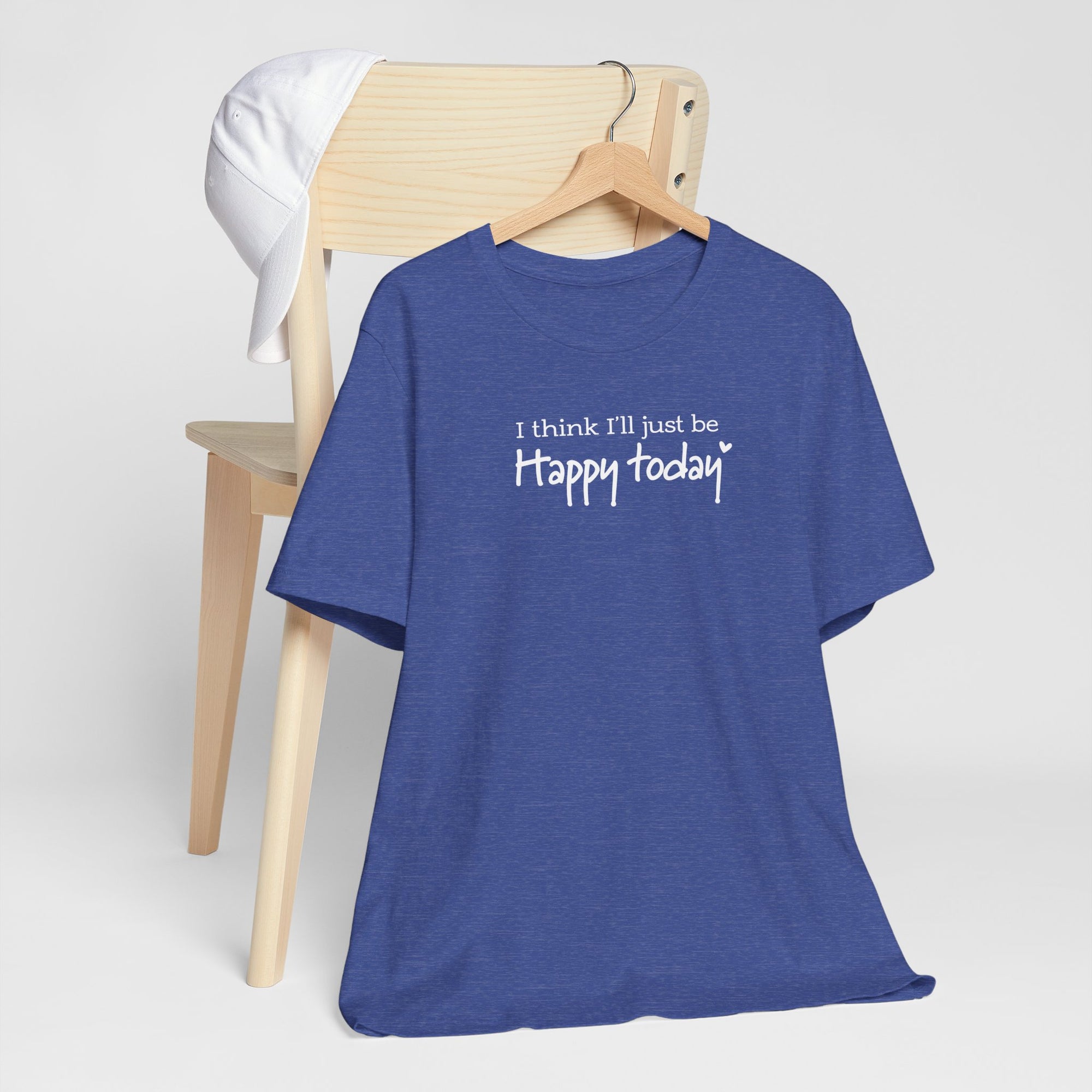 Happy Today Tee - Soft Cotton Casual Shirt With Positive Message & Relaxed Fit