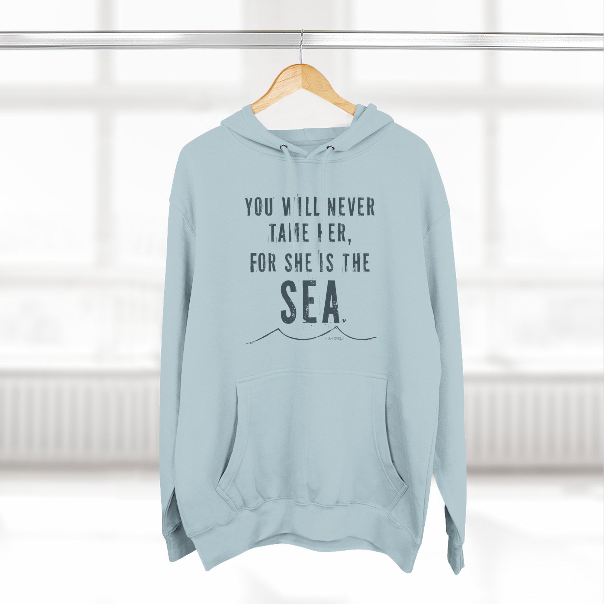 Cozy Coastal Fleece Hoodie – Inspirational Coastal Quote Hoodie With Adjustable Hood & Kangaroo Pocket