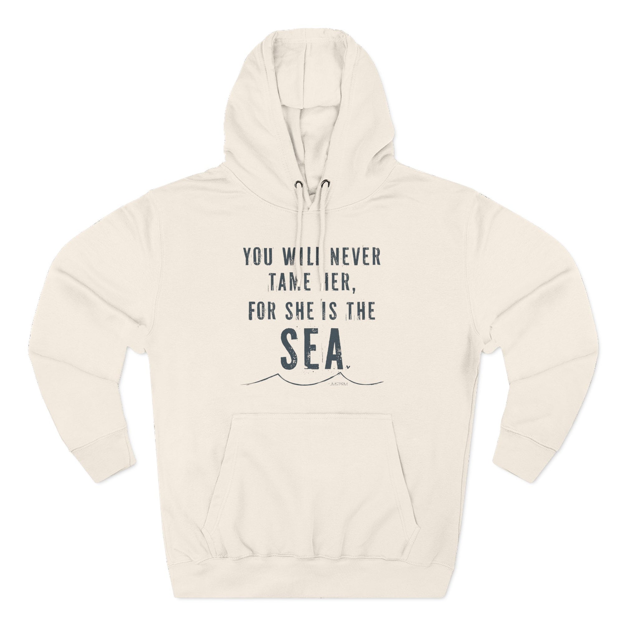 Cozy Coastal Fleece Hoodie – Inspirational Coastal Quote Hoodie With Adjustable Hood & Kangaroo Pocket