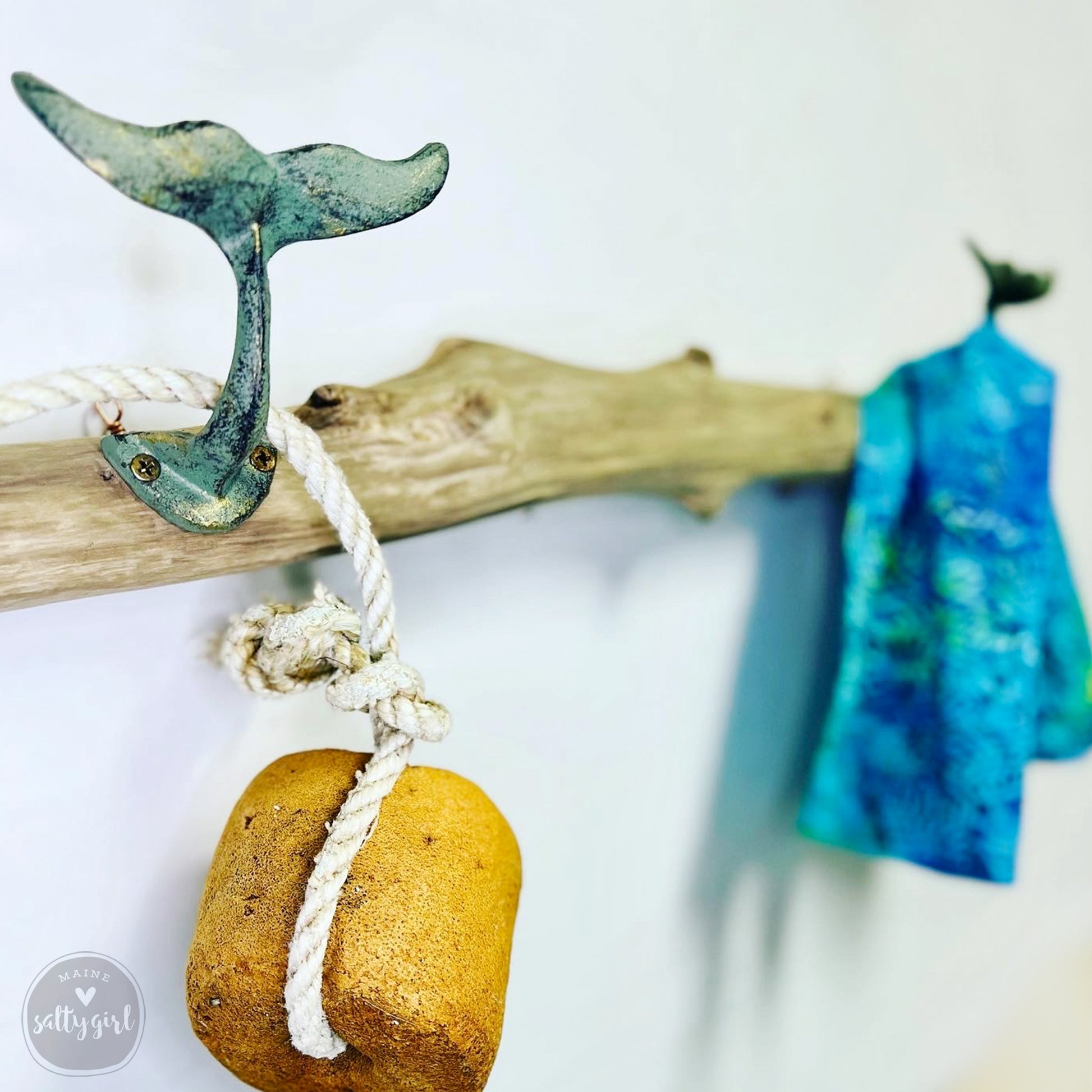 Driftwood Whale Tail Towel Rack 2-4 FT – Maine Salty Girl