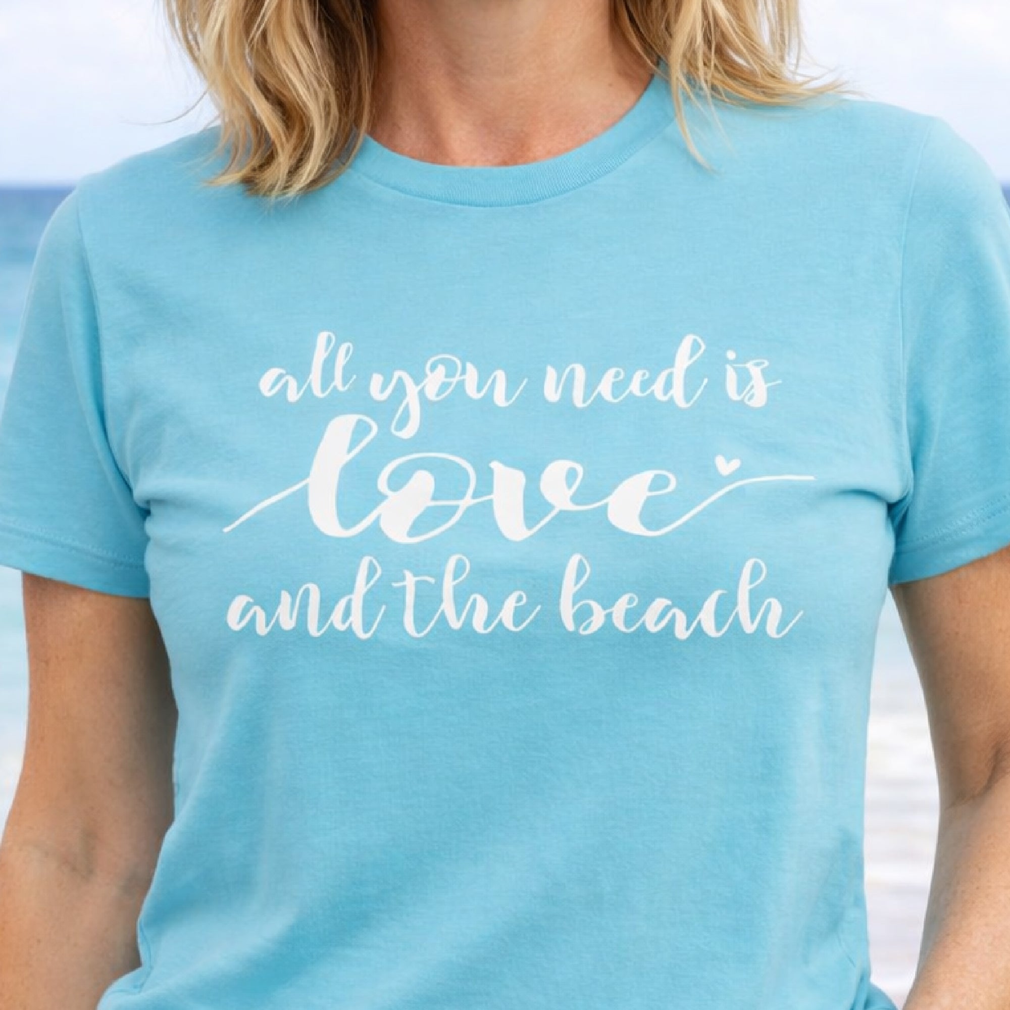 All You Need Is Love and the Beach Tee | Beach Script Shirt