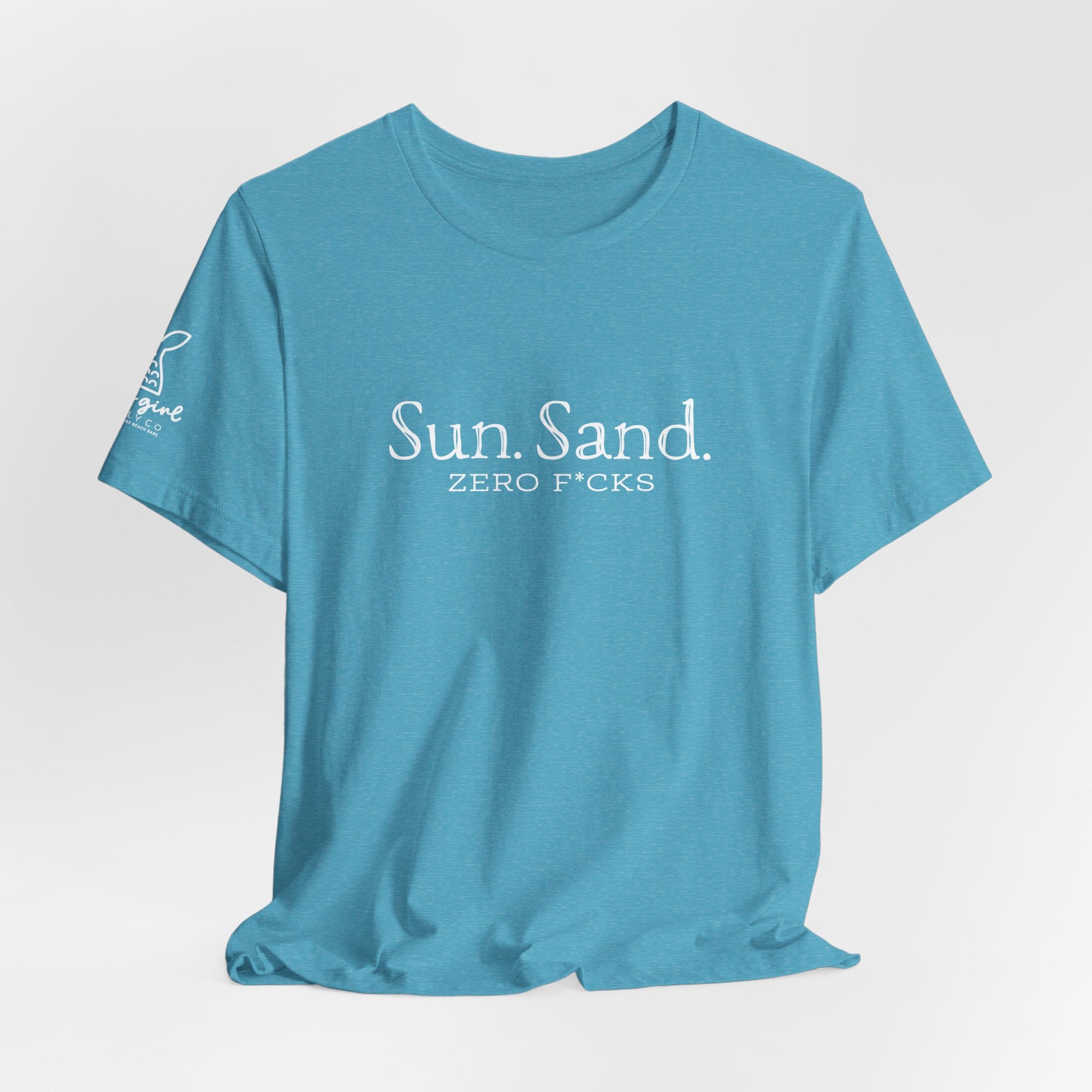 Women's Beach Shirt - Sun Sand Zero F*cks Tee | Soft Cotton, Relaxed Fit