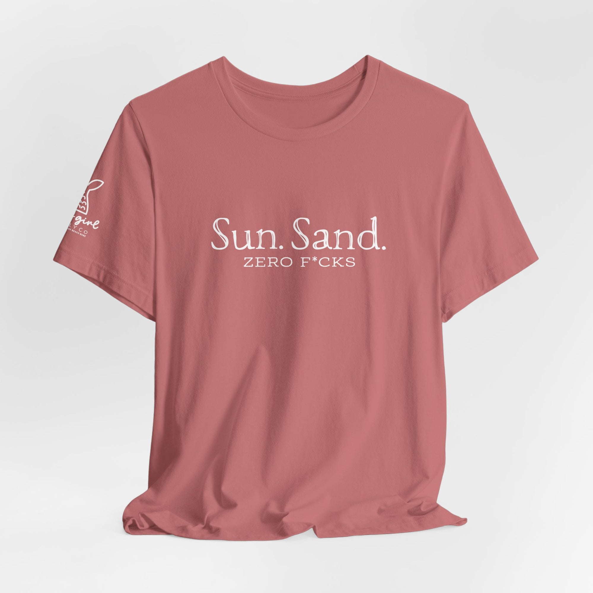 Women's Beach Shirt - Sun Sand Zero F*cks Tee | Soft Cotton, Relaxed Fit