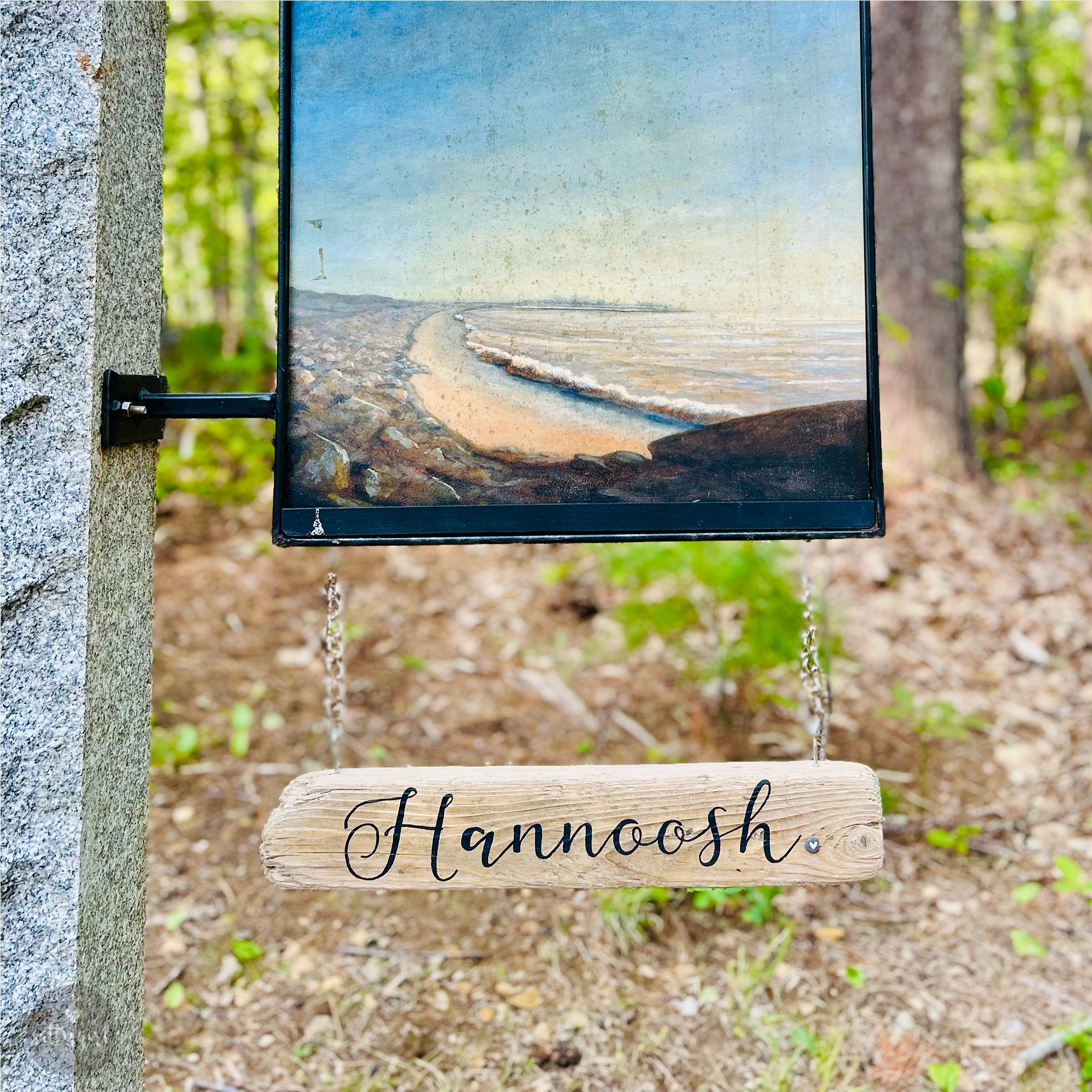 Custom Driftwood Sign - Salty Girl Hand Lettered Art – Maine Salty Girl
