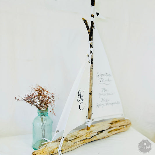 a small sailboat is sitting on a table