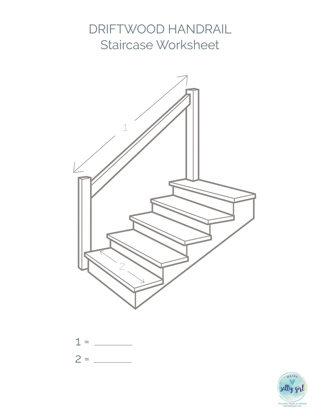 Driftwood handrail worksheet