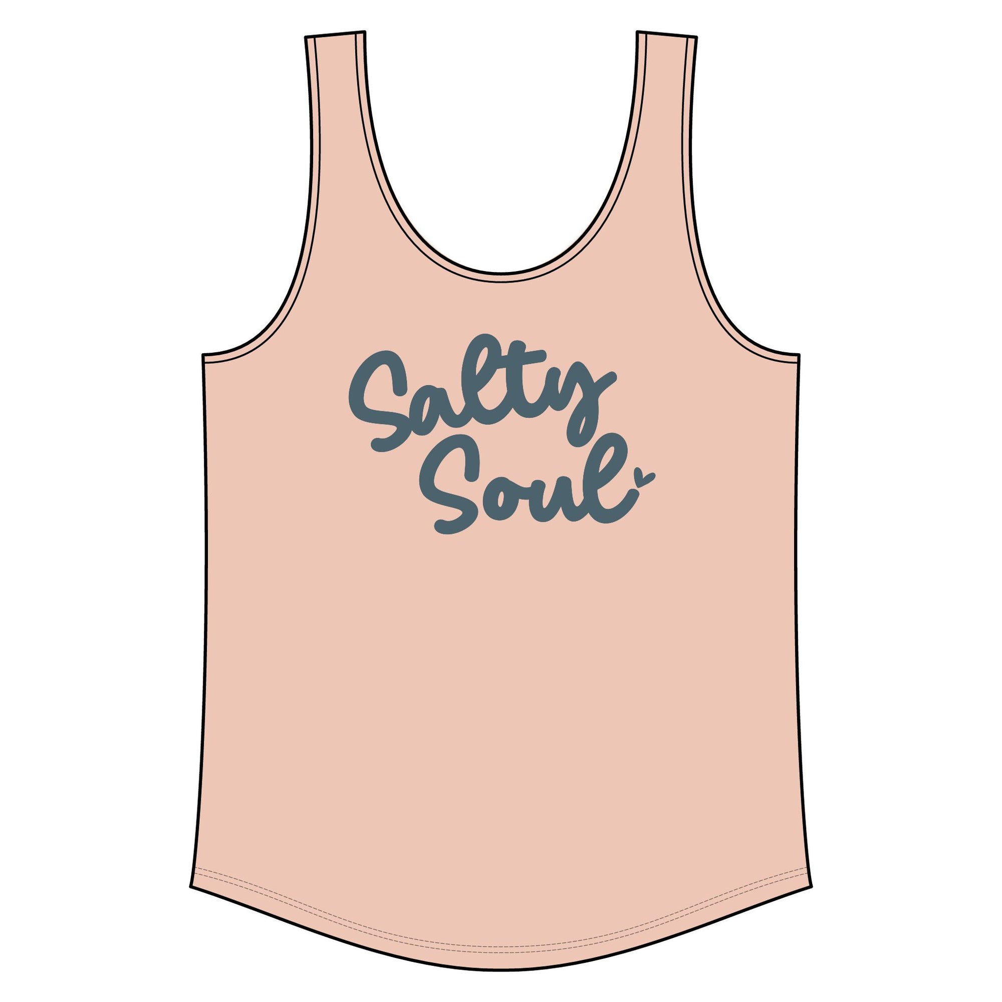 Salty Soul Tank Top — Garment-Dyed Beachy Graphic Tank