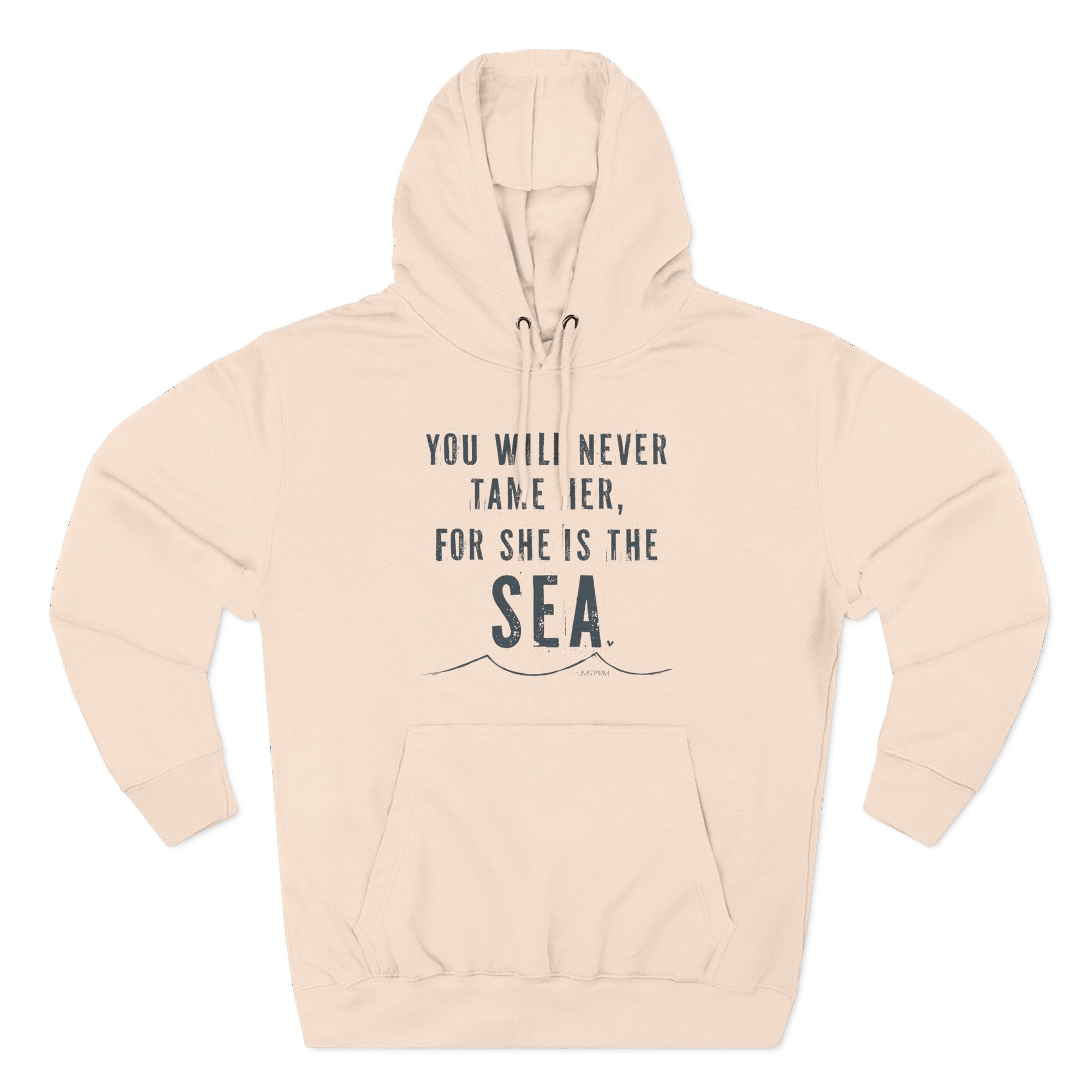 Cozy Coastal Fleece Hoodie – Inspirational Coastal Quote Hoodie With Adjustable Hood & Kangaroo Pocket