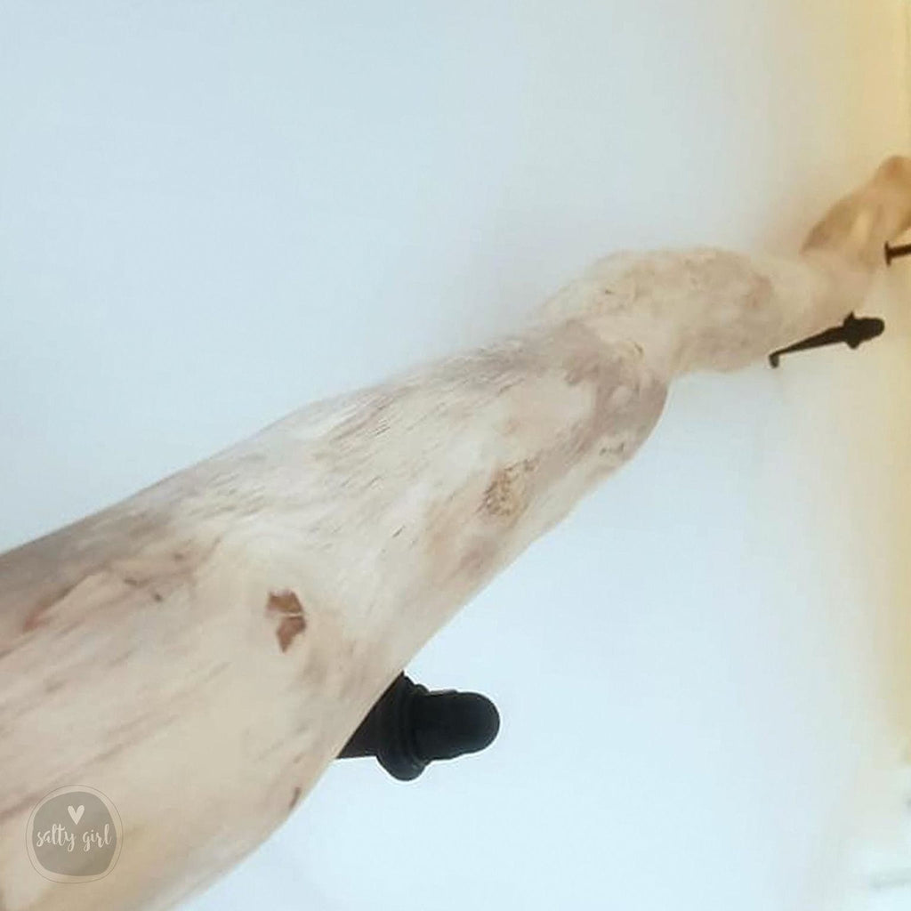 Driftwood Handrail 14-16 FT Stair Rail - Maine Salty Girl -   14-15 FT / Natural / No Hardware