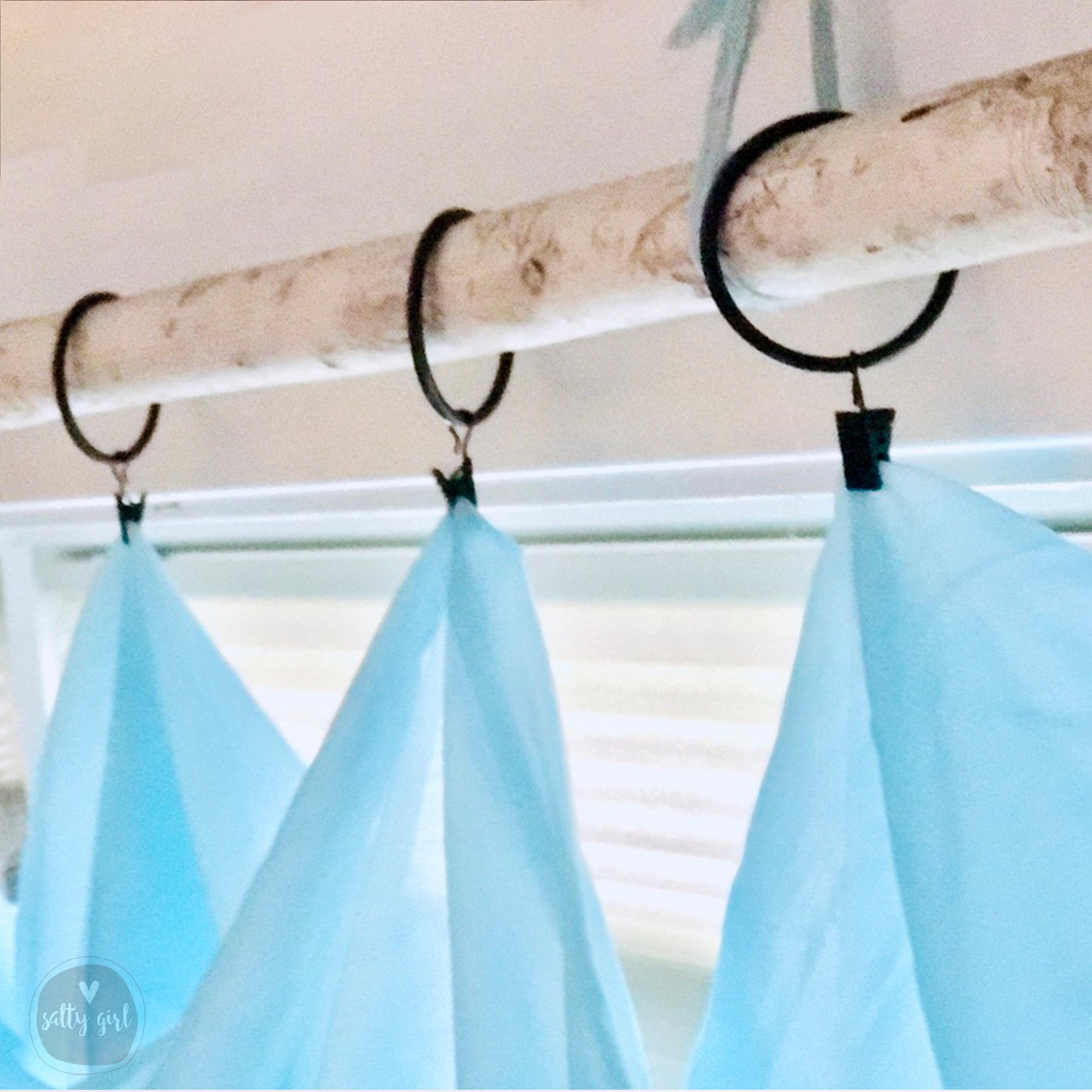 Extra Long Curtain Rods (9-12 FT) – Handcrafted Driftwood Rods for Coastal Window Treatment