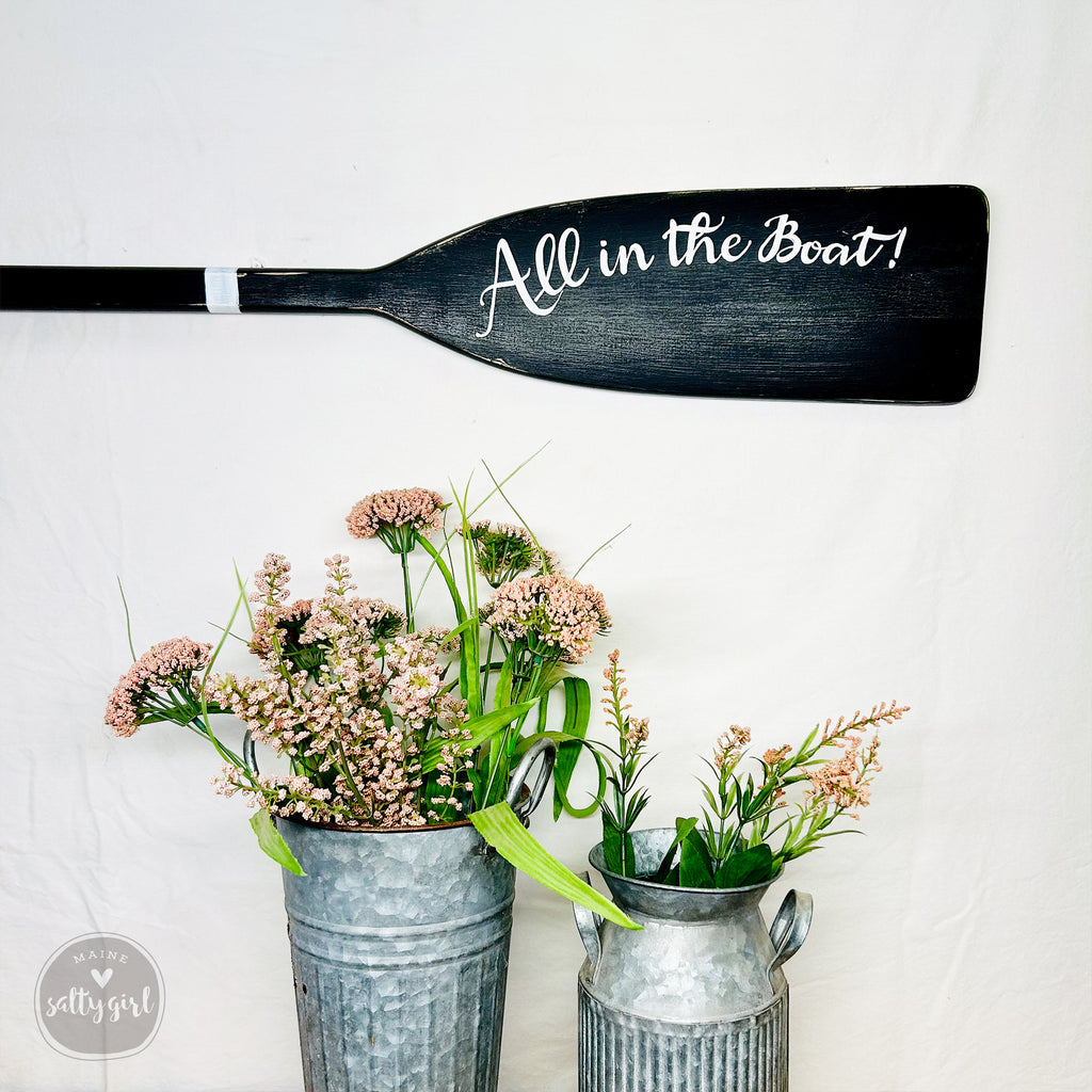 Custom Hand Painted Boat Paddle - Nautical Wall Art