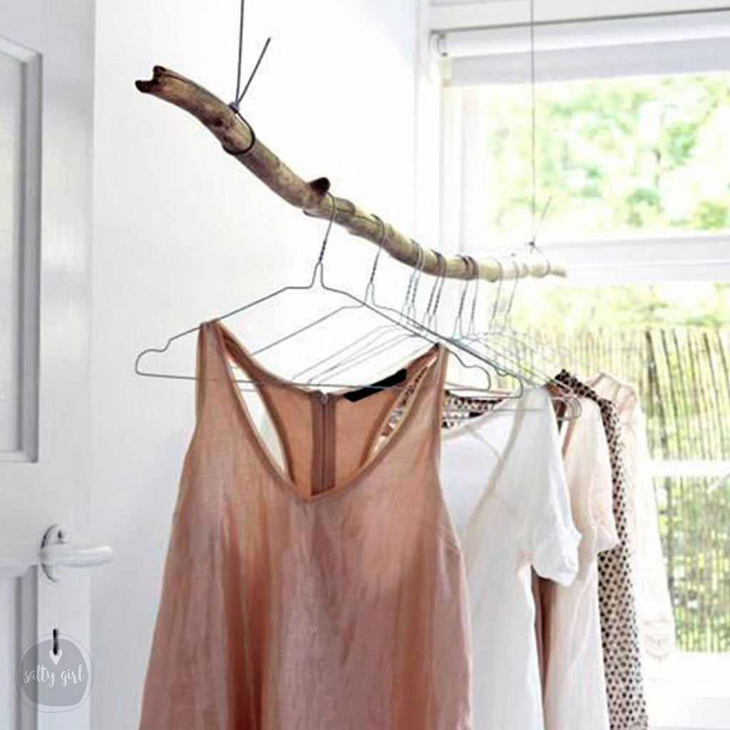 Driftwood Clothing Rack 4-7 Ft – Boho Clothes Hanger | Natural Wood Rack, Smooth Finish