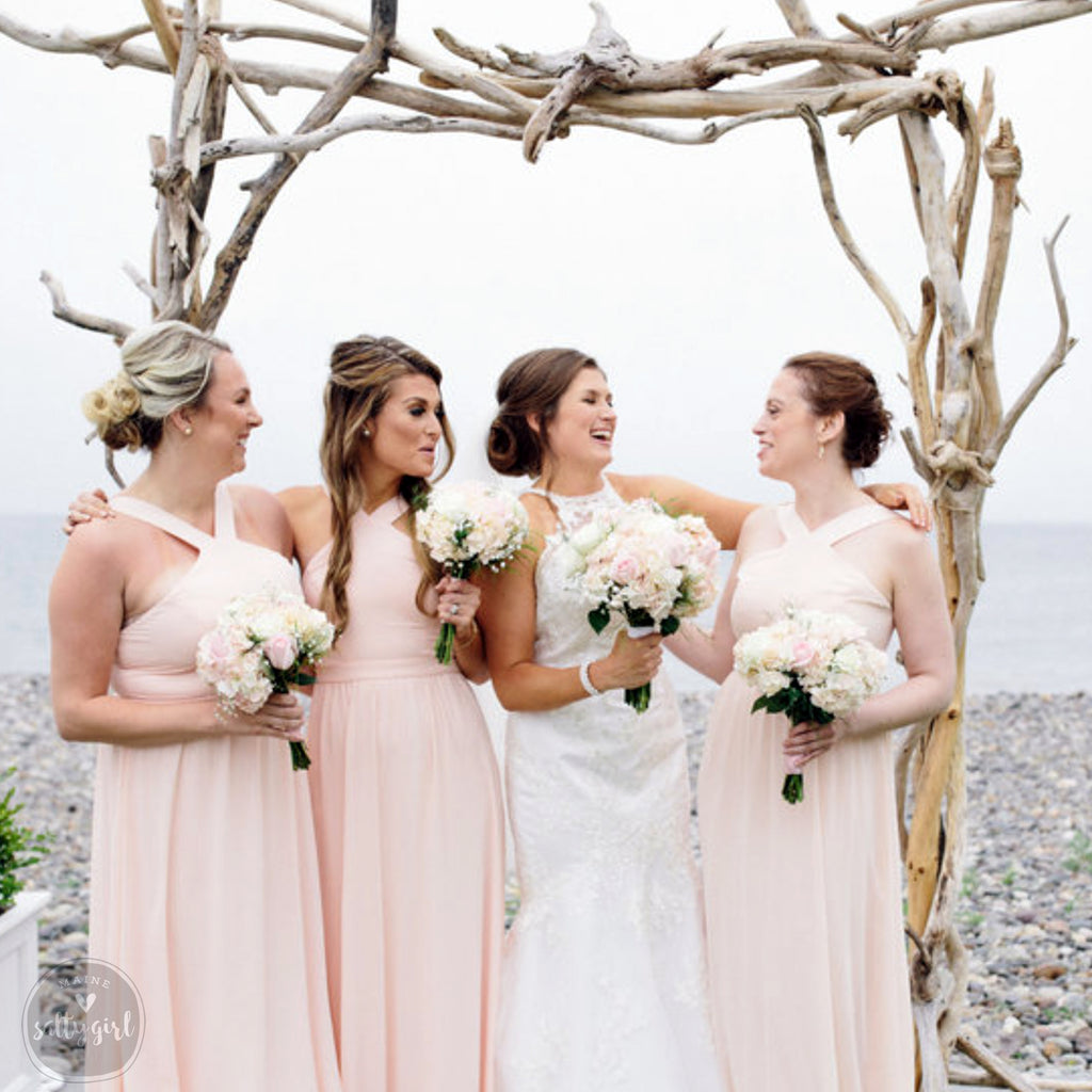 Wedding Arch made from Maine Driftwood - Curved Self-Standing Design - Delivery to ME, NH, MA