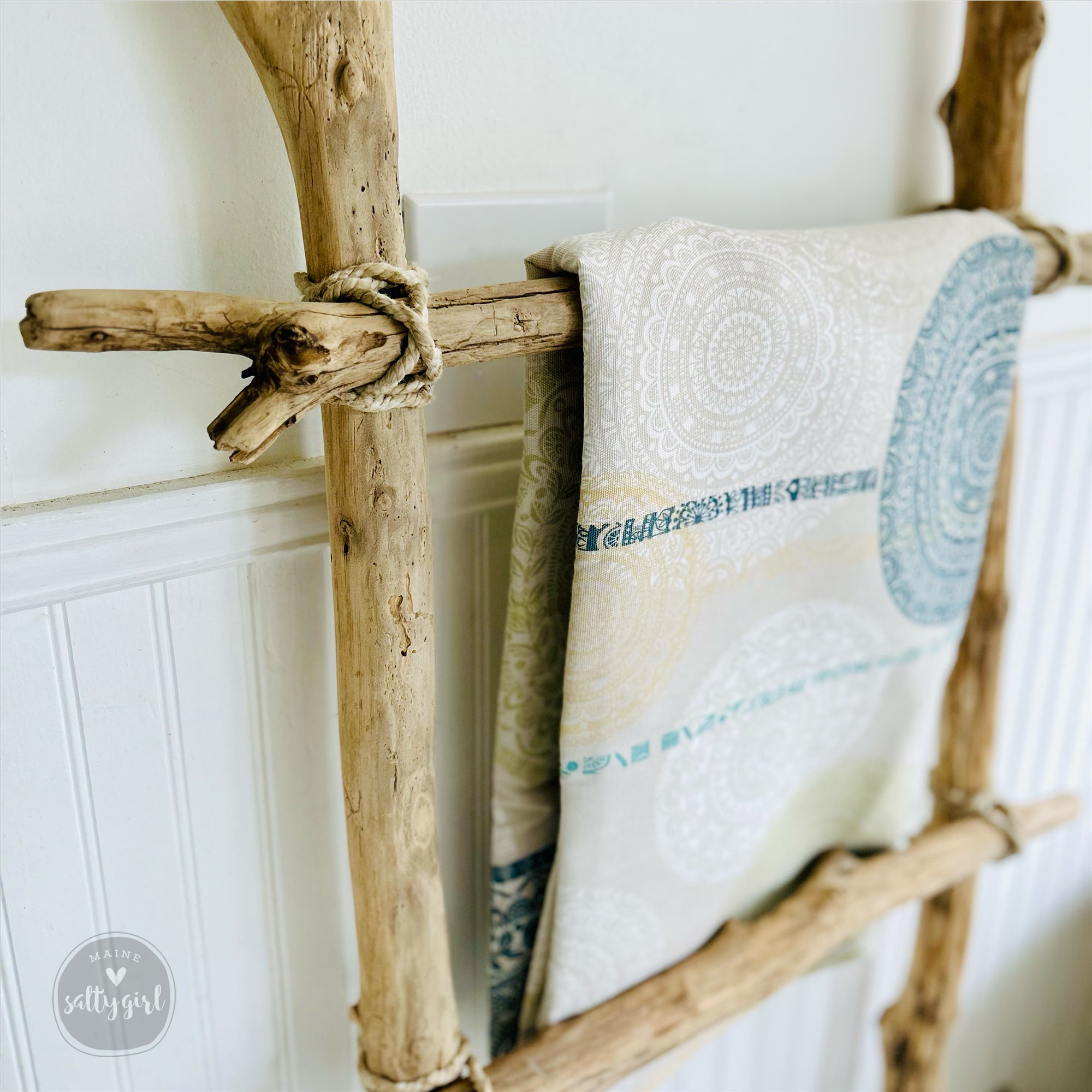 Driftwood Blanket Ladder - Handmade Quilt Ladder - Loft Ladder