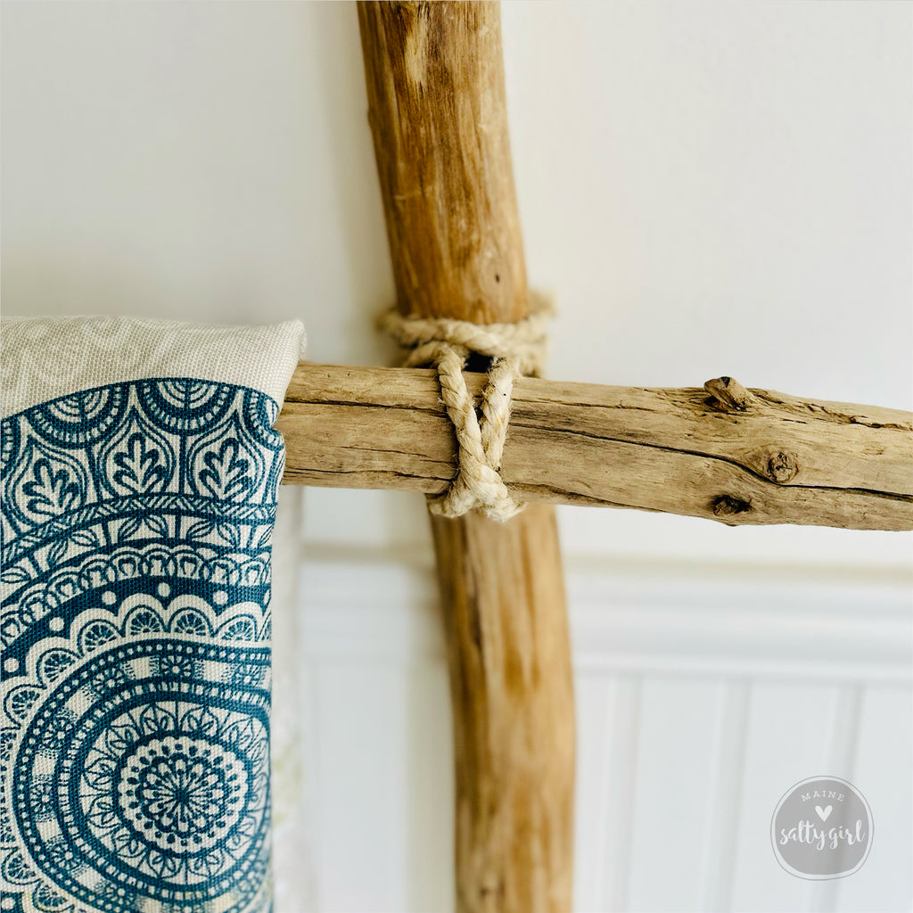 Driftwood Blanket Ladder - Handmade Quilt Ladder - Loft Ladder