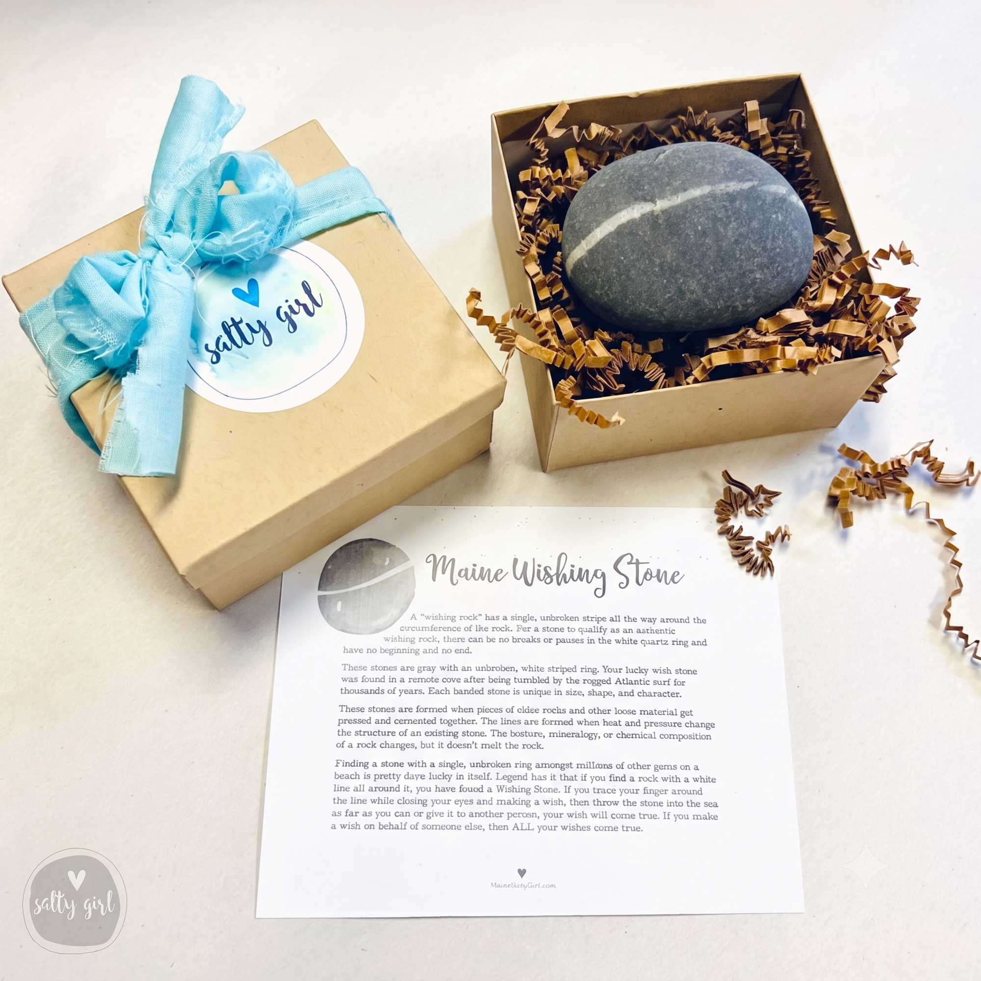 Wishing Stone Gift - 2.5-5" Lucky Maine Wish Rock
