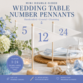 Mini Wedding Table Number Flags