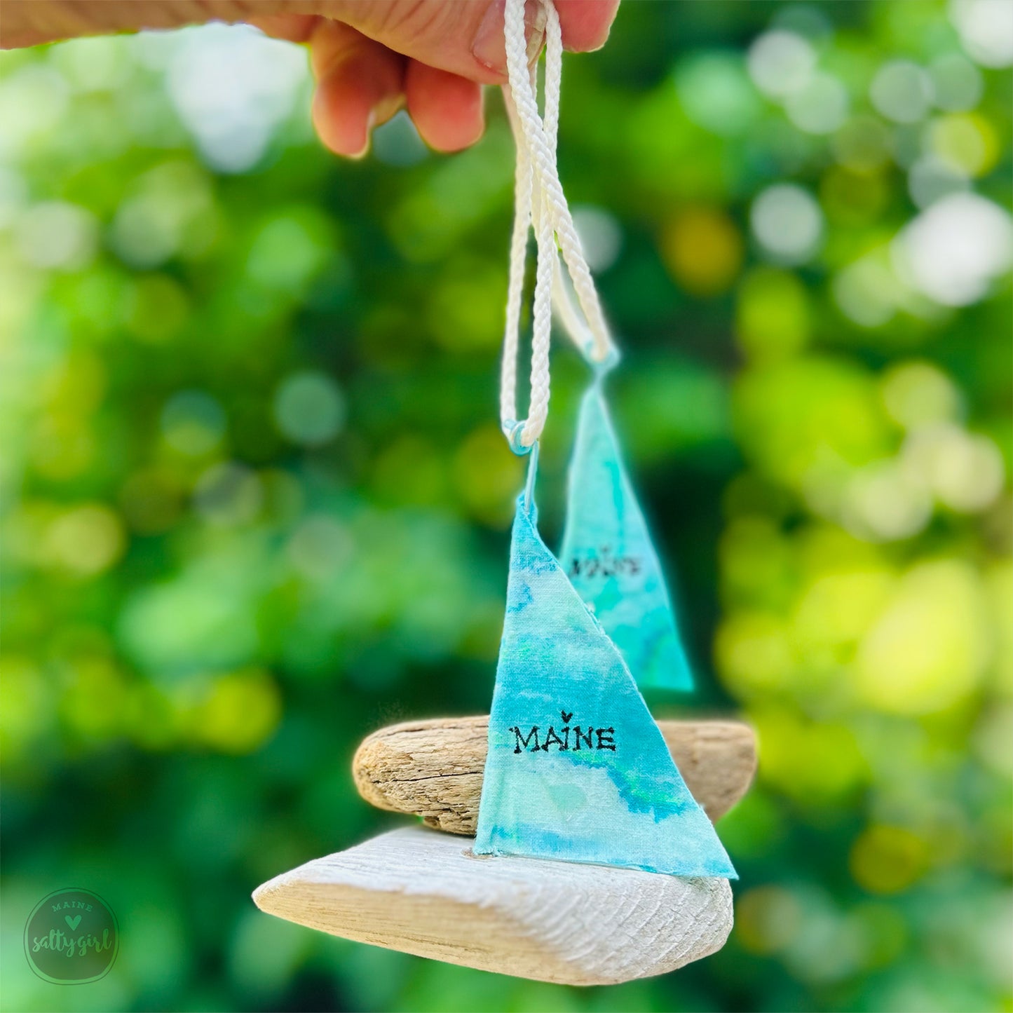 Custom Nautical Sailboat Favors 4"-6" - 6 Driftwood Sailboat Favors with Custom Sails