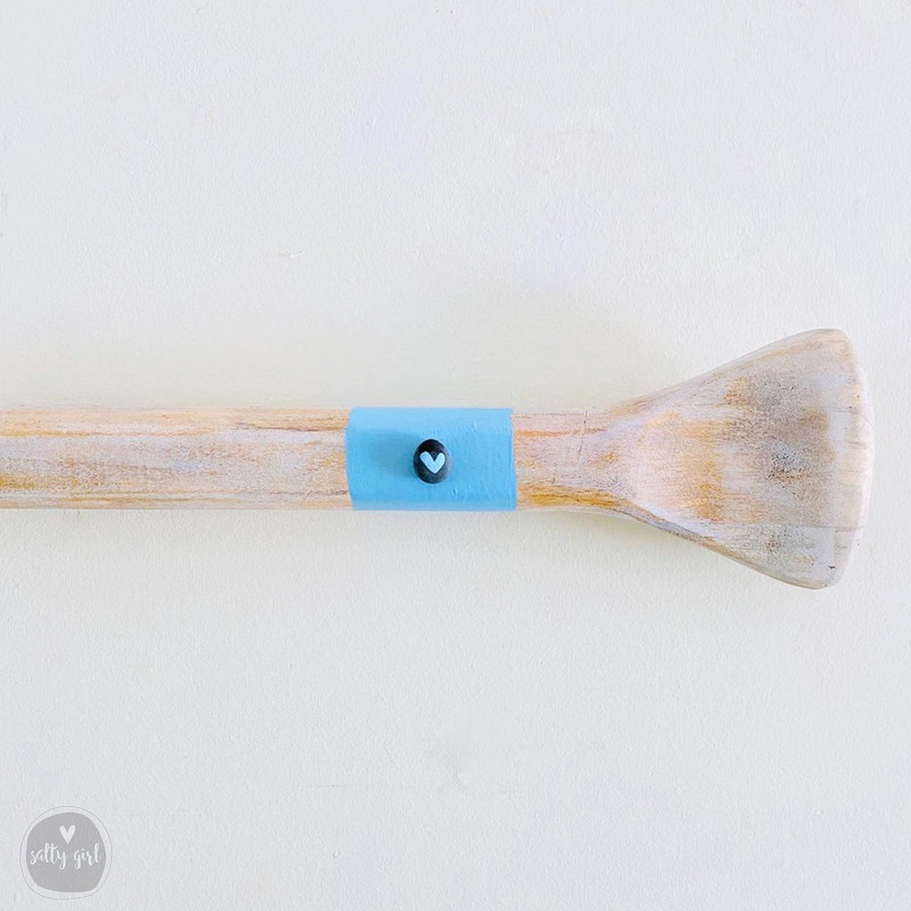 Antique Boat Oar with Custom Graphics - 6 FT Hand-Painted Boat Oar - Nautical Wall Art