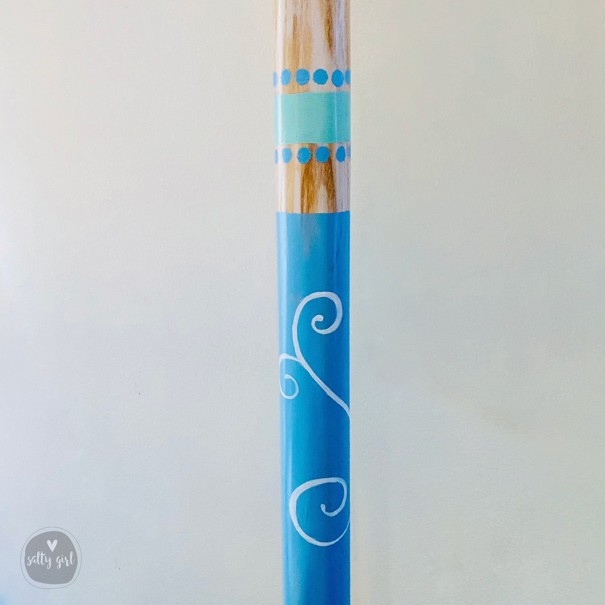 Antique Boat Oar with Custom Graphics - 6 FT Hand-Painted Boat Oar - Nautical Wall Art