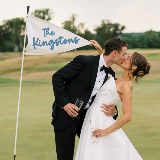 Personalized Custom Golf Flags – Wedding & Event Pennants