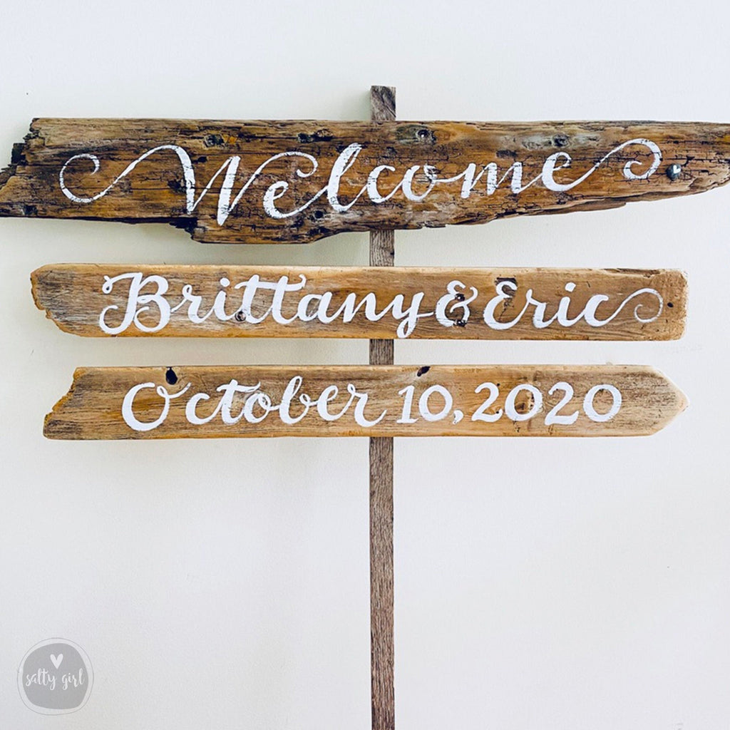 Tier Signs Handcrafted Driftwood Wedding Signs | 3 Tier Sign | Custom Rustic Even ...