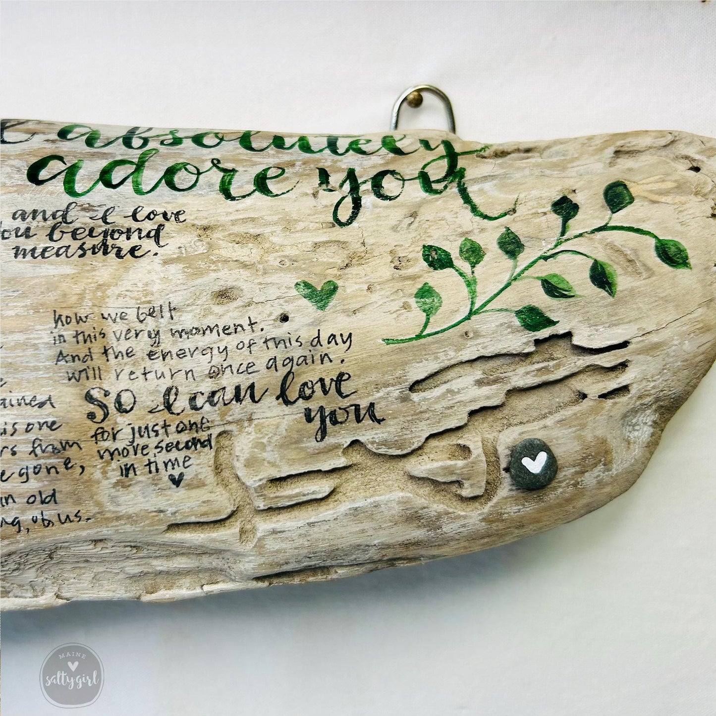 Wedding Vows Keepsake - Hand-Lettered Driftwood Wedding Vows