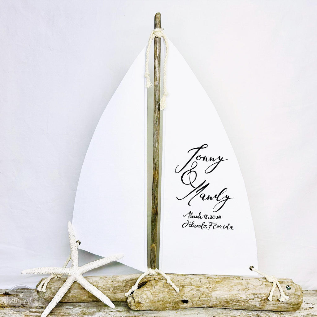 Sailboat Centerpiece - 29" Nautical Centerpiece - Driftwood Wedding Table Sailboat