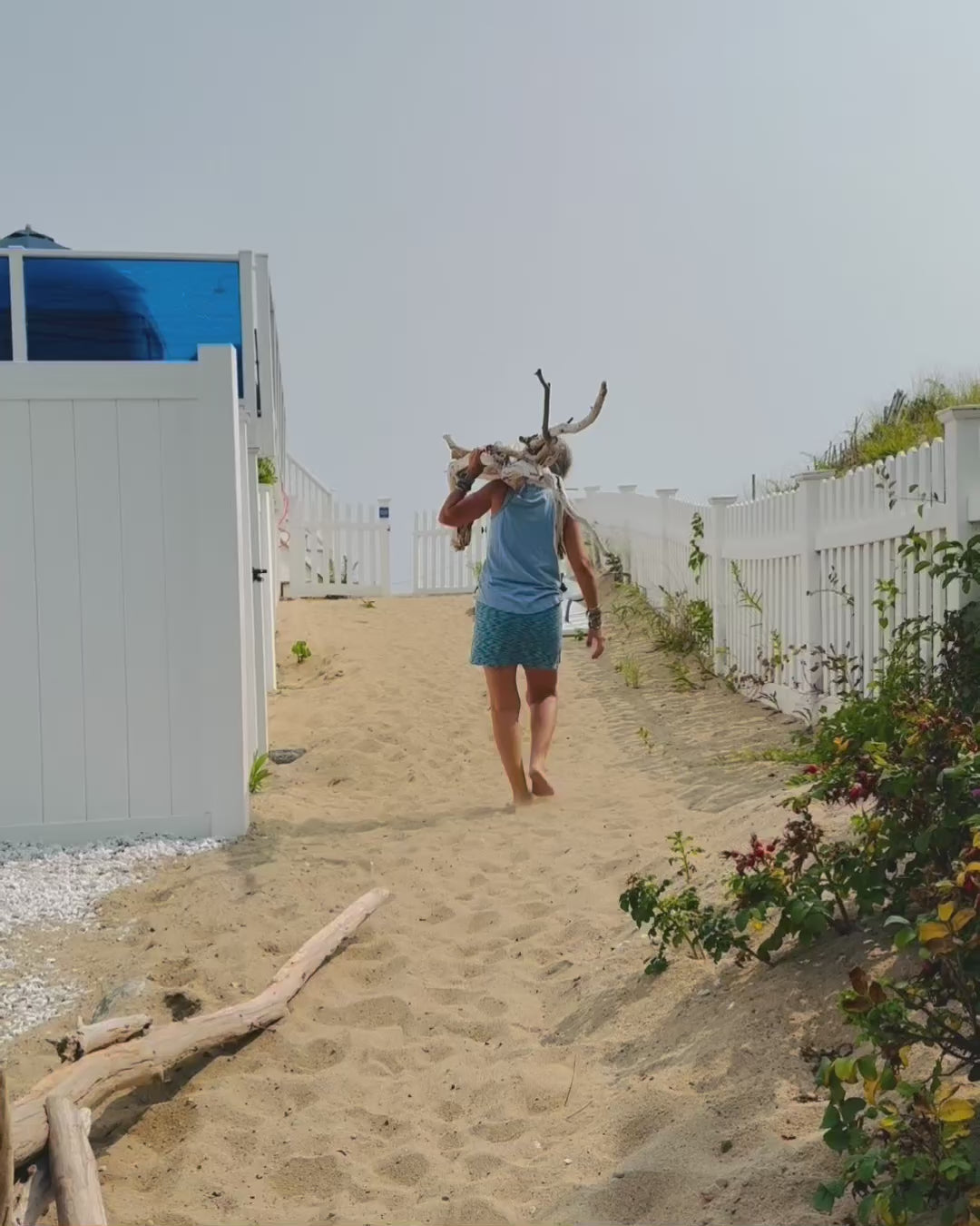 Beach Driftwood Wedding Arch Rental - Coastal New England Decor