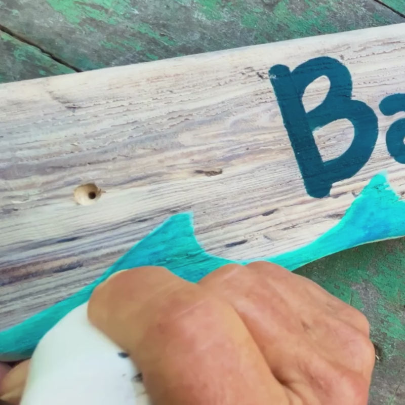 Custom Driftwood Sign with Nautical Waves and Recycled Lobster Rope Hanger - Personalized Beach House Décor, Coastal Wall Art, Rustic Home Decor