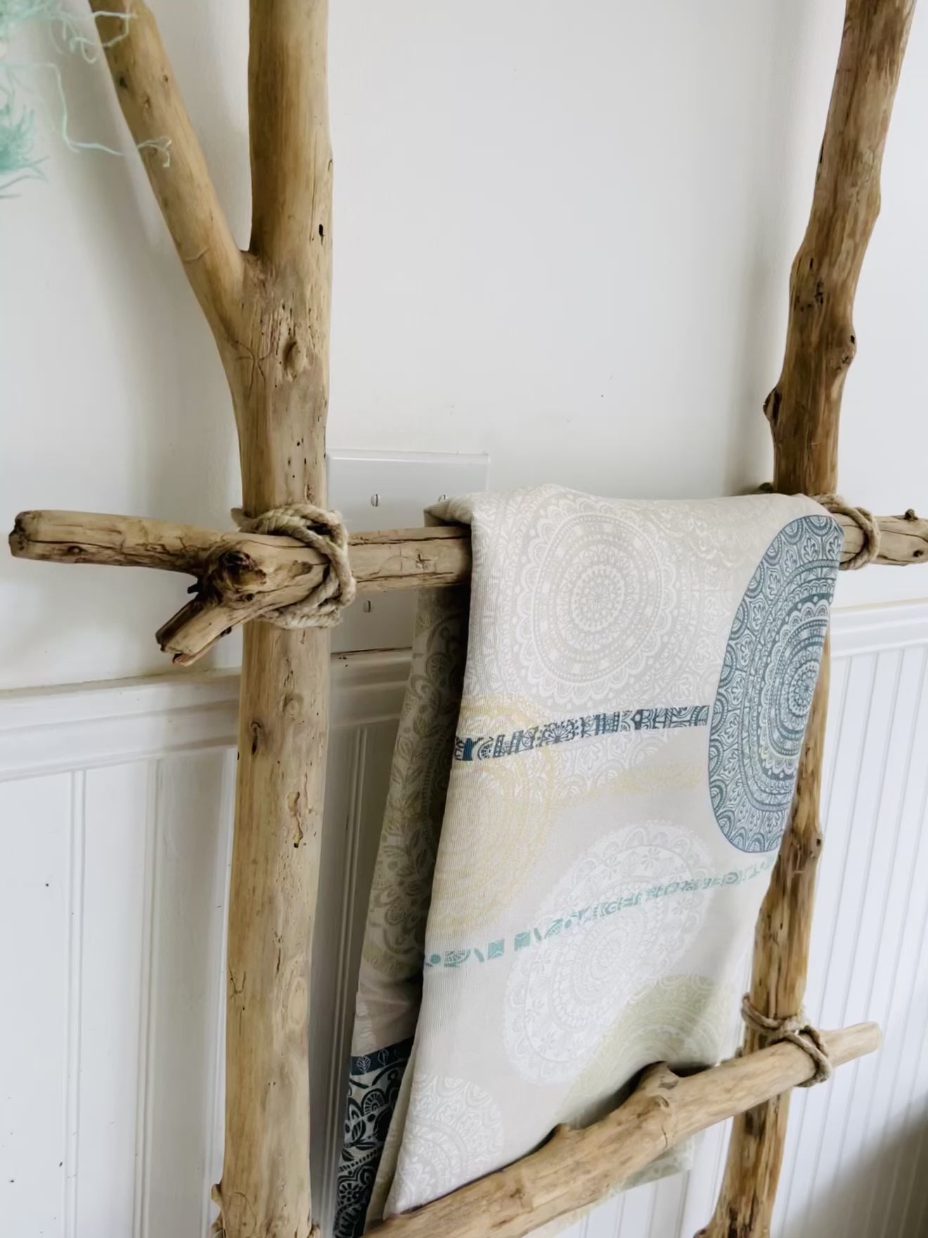 Driftwood Blanket Ladder - Handmade Quilt Ladder - Loft Ladder