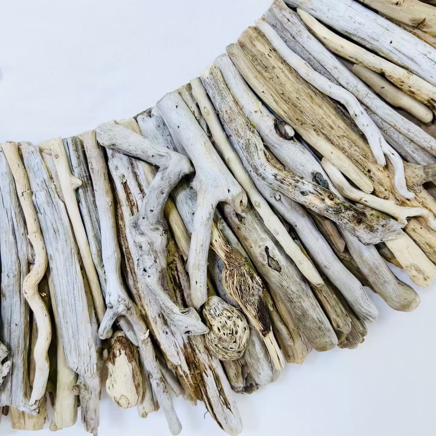 Driftwood Wreath | Handmade Coastal Home Decor - Natural Wall Decor, 24" Rustic Beach Accent